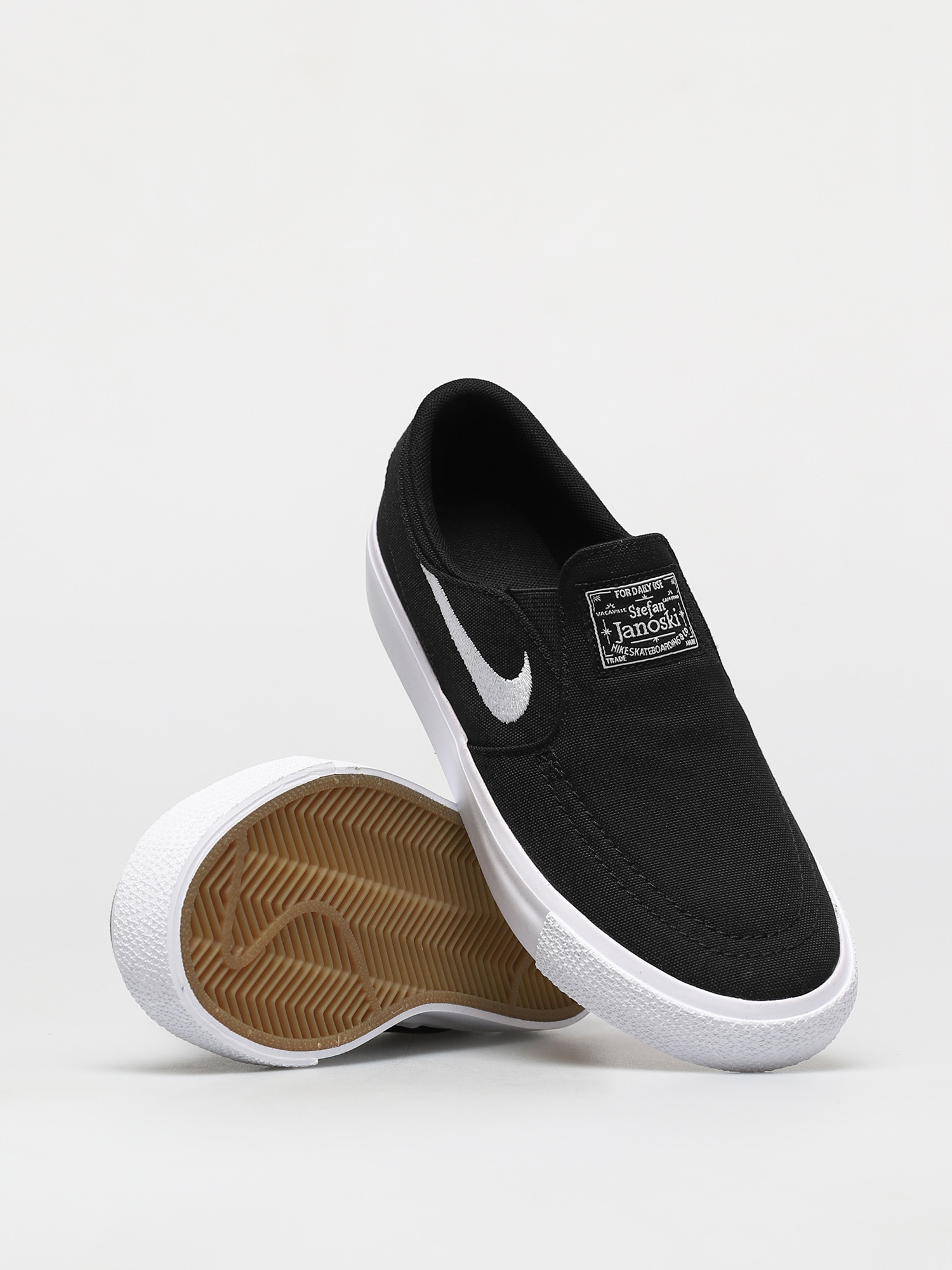 Buty Nike SB Stefan Janoski Canvas Slip Gs (black/white)