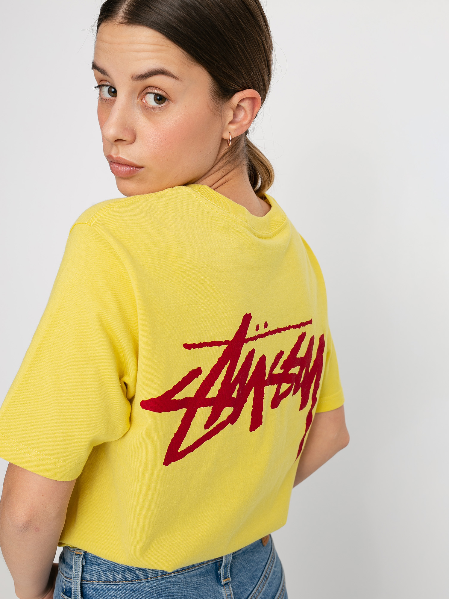 T-shirt Stussy Classic Stock Wmn (lemon)