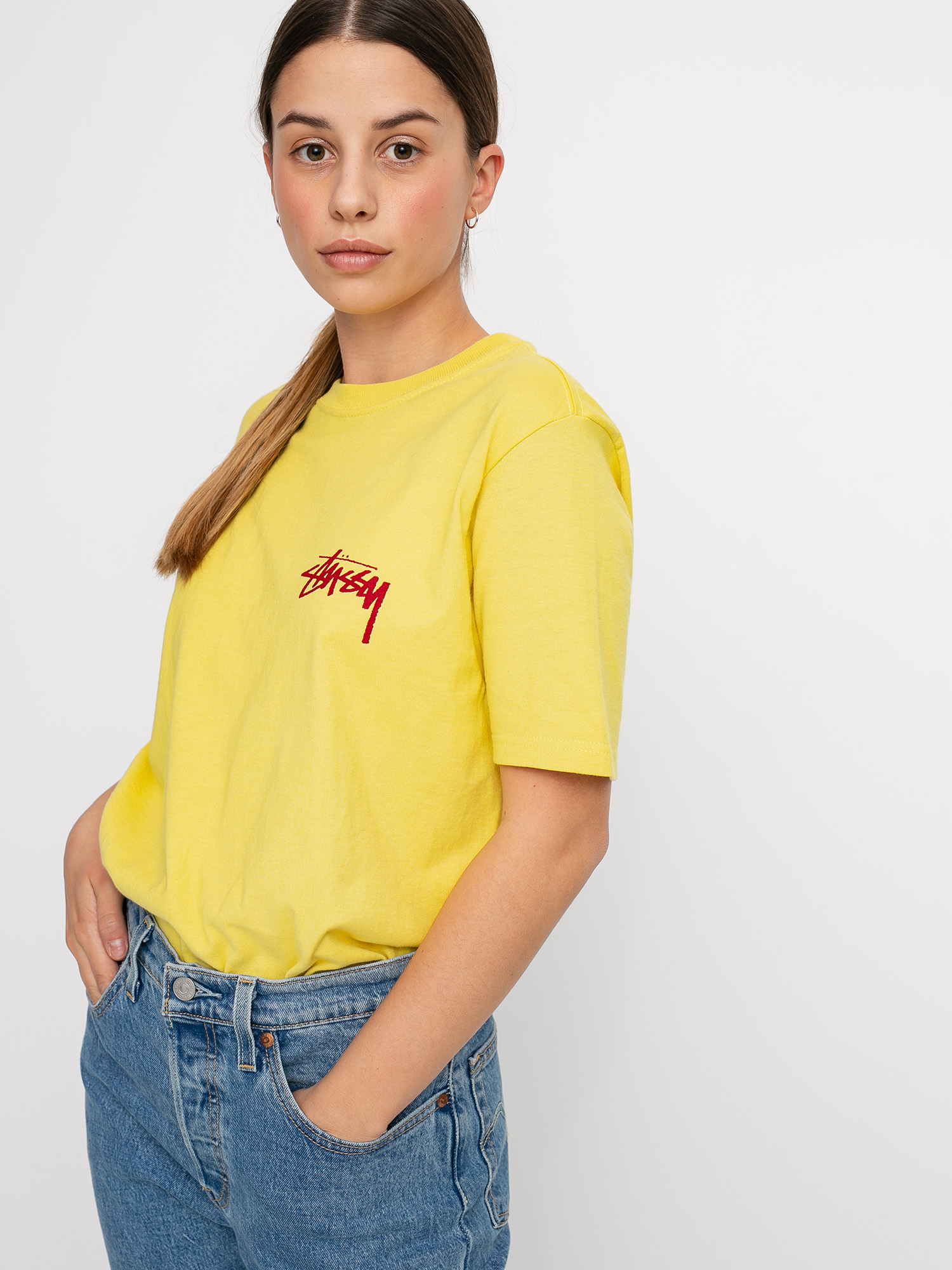 T-shirt Stussy Classic Stock Wmn (lemon)