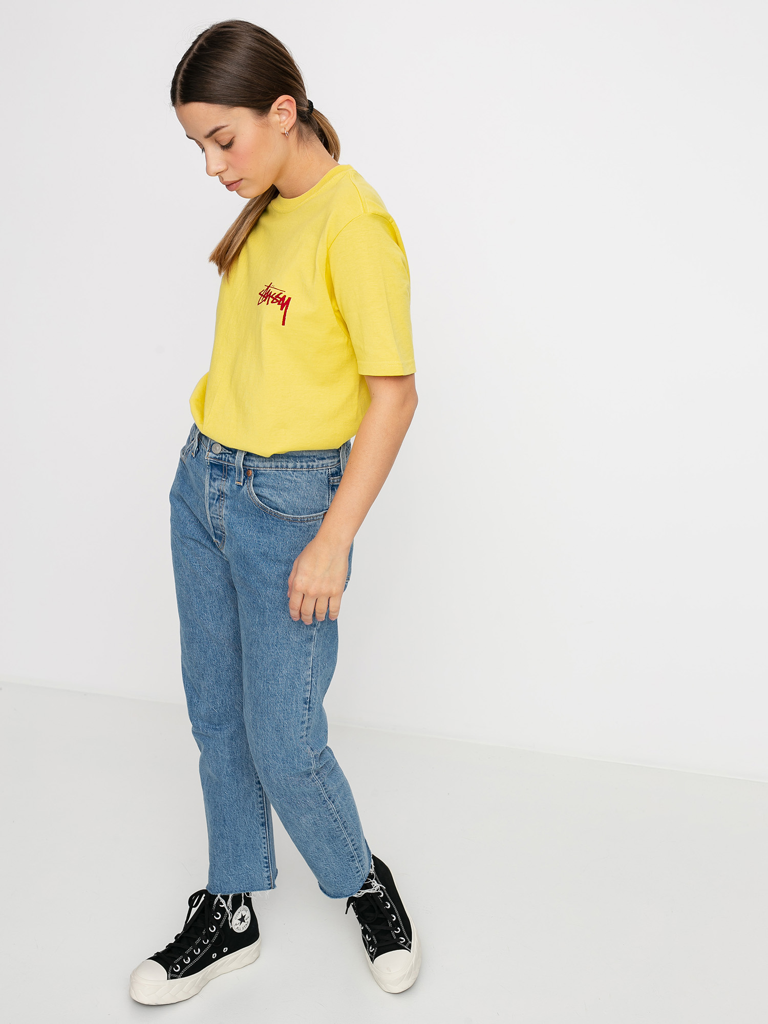 T-shirt Stussy Classic Stock Wmn (lemon)