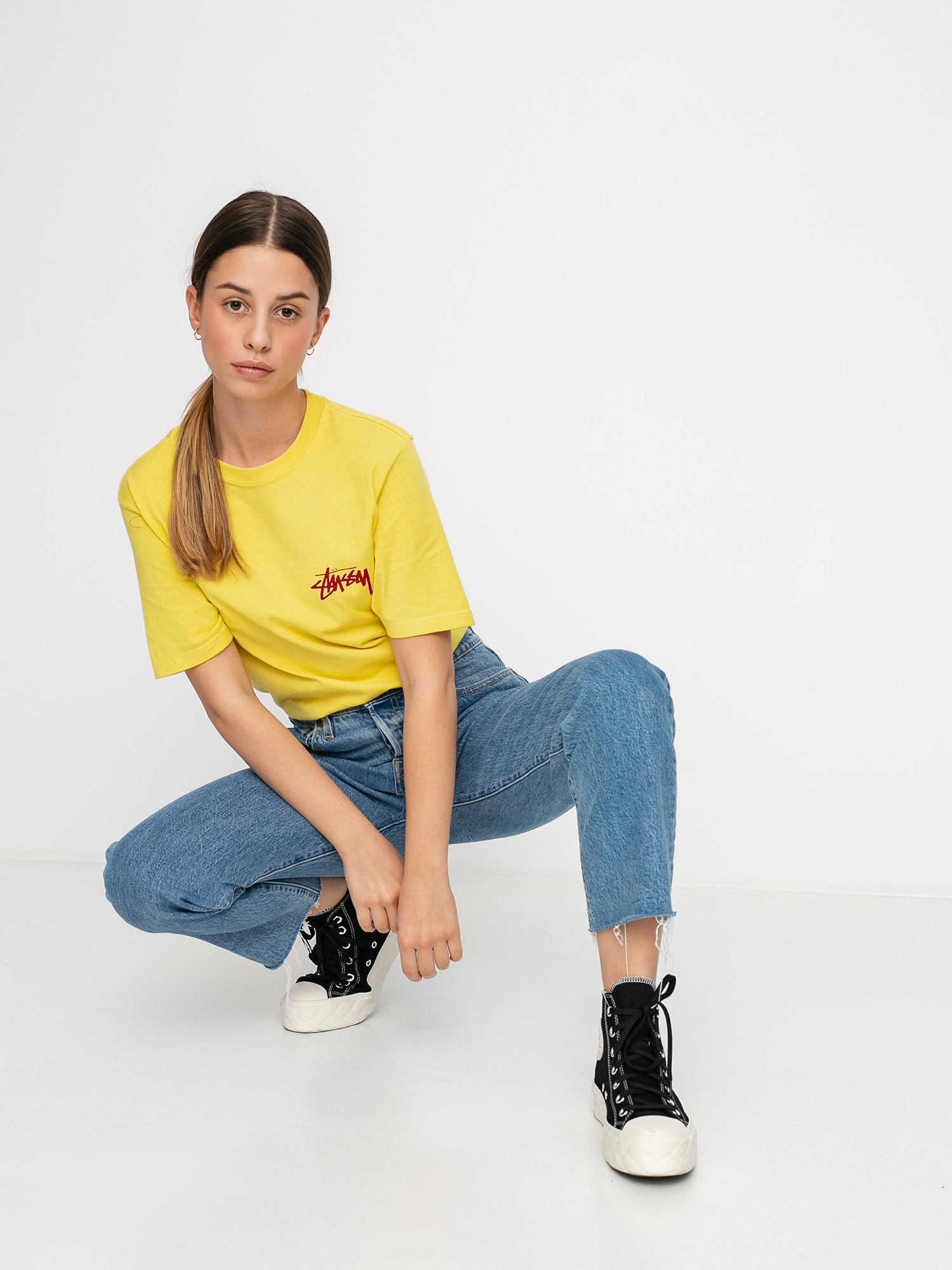 T-shirt Stussy Classic Stock Wmn (lemon)