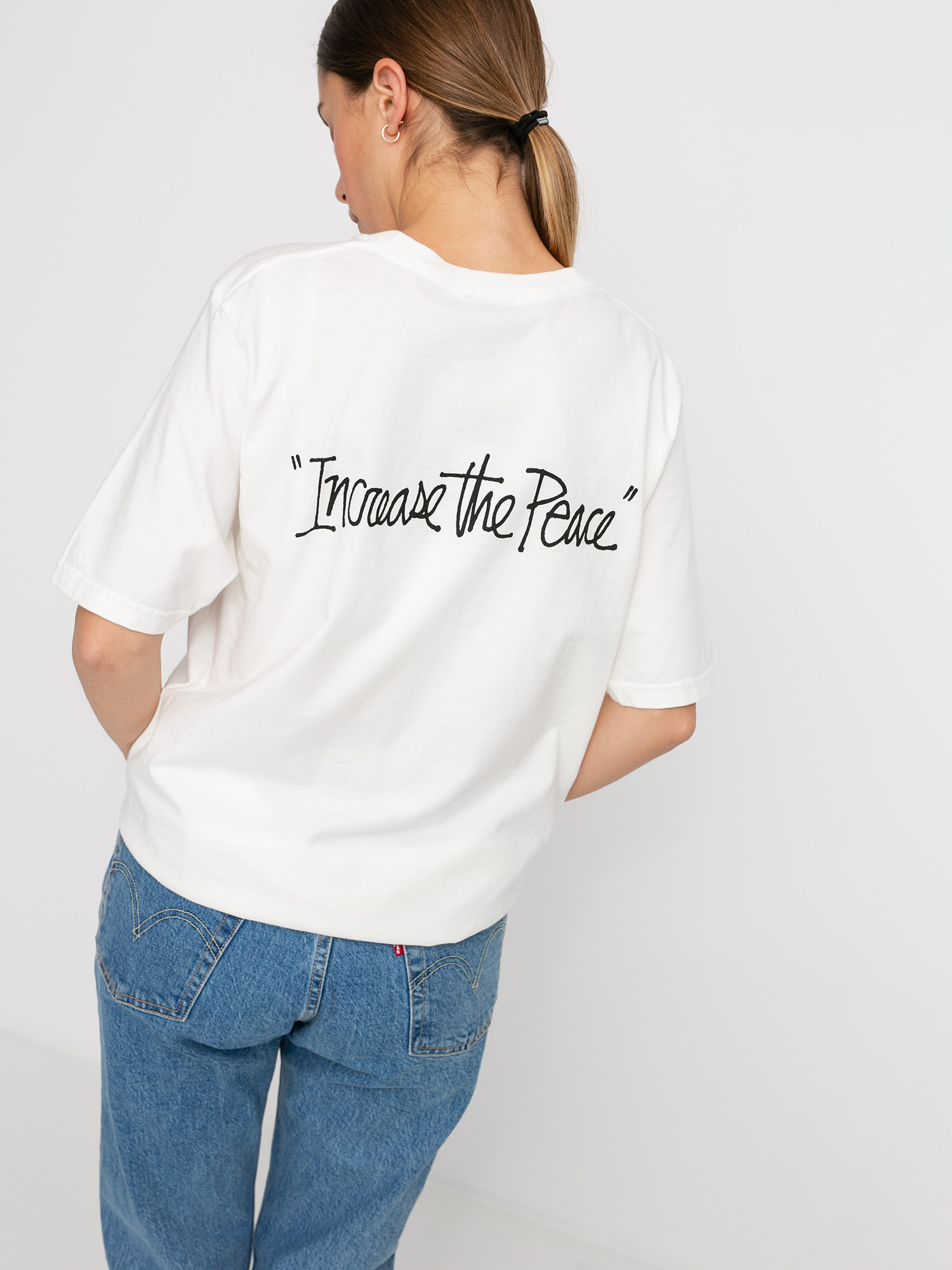T-shirt Stussy Increase The Peace Pig Dyed Wmn (natural)
