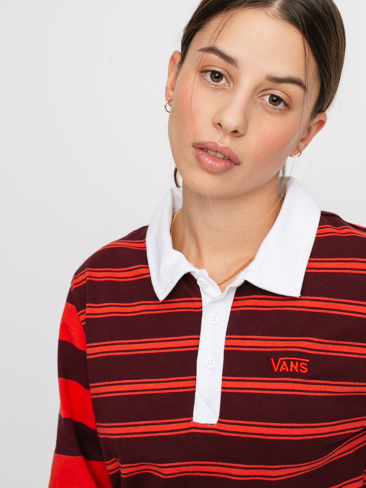 Longsleeve Vans Stripe Block Polo Wmn (port royale)