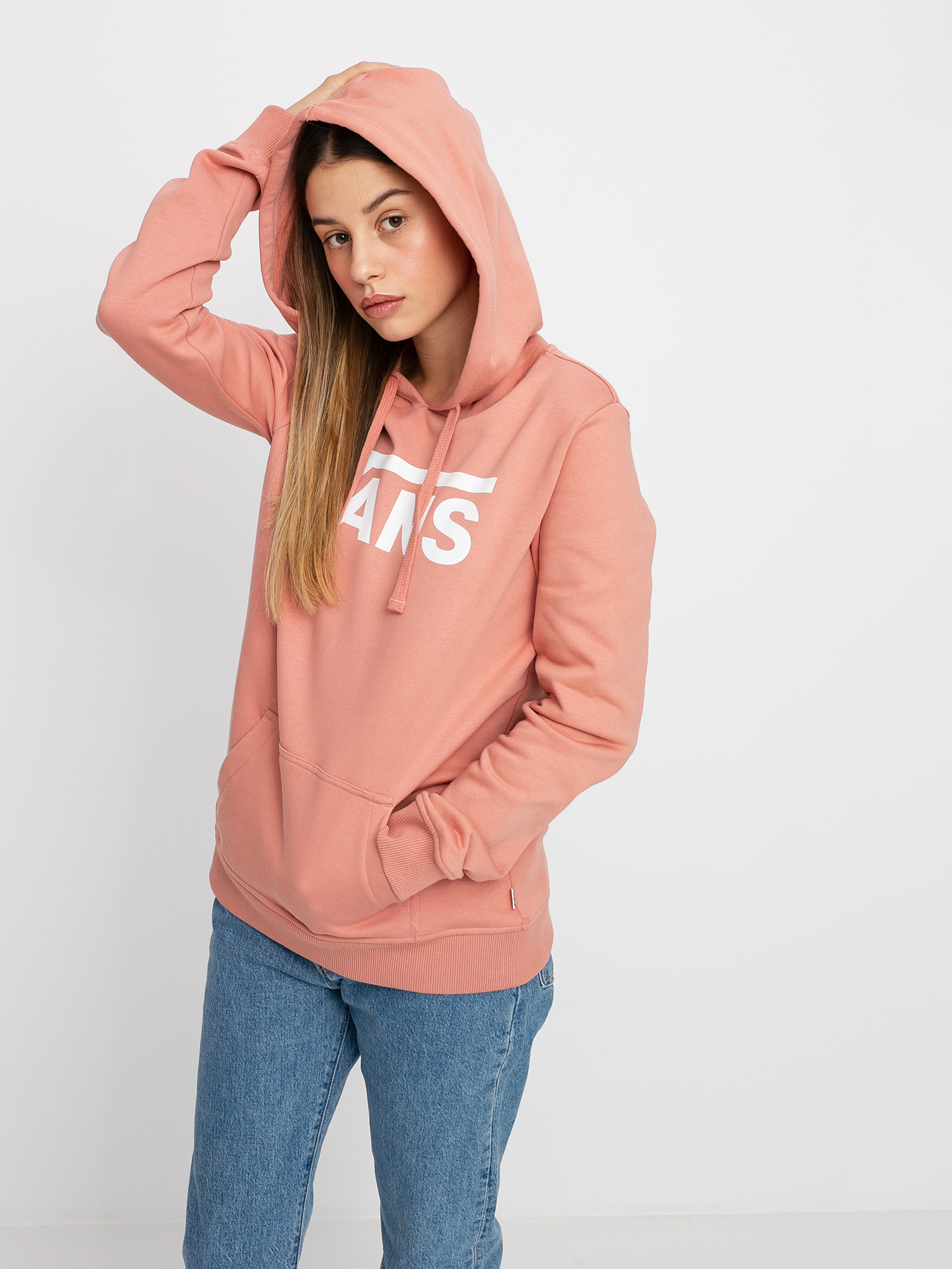 Bluza z kapturem Vans Classic V II HD Wmn (rose dawn)