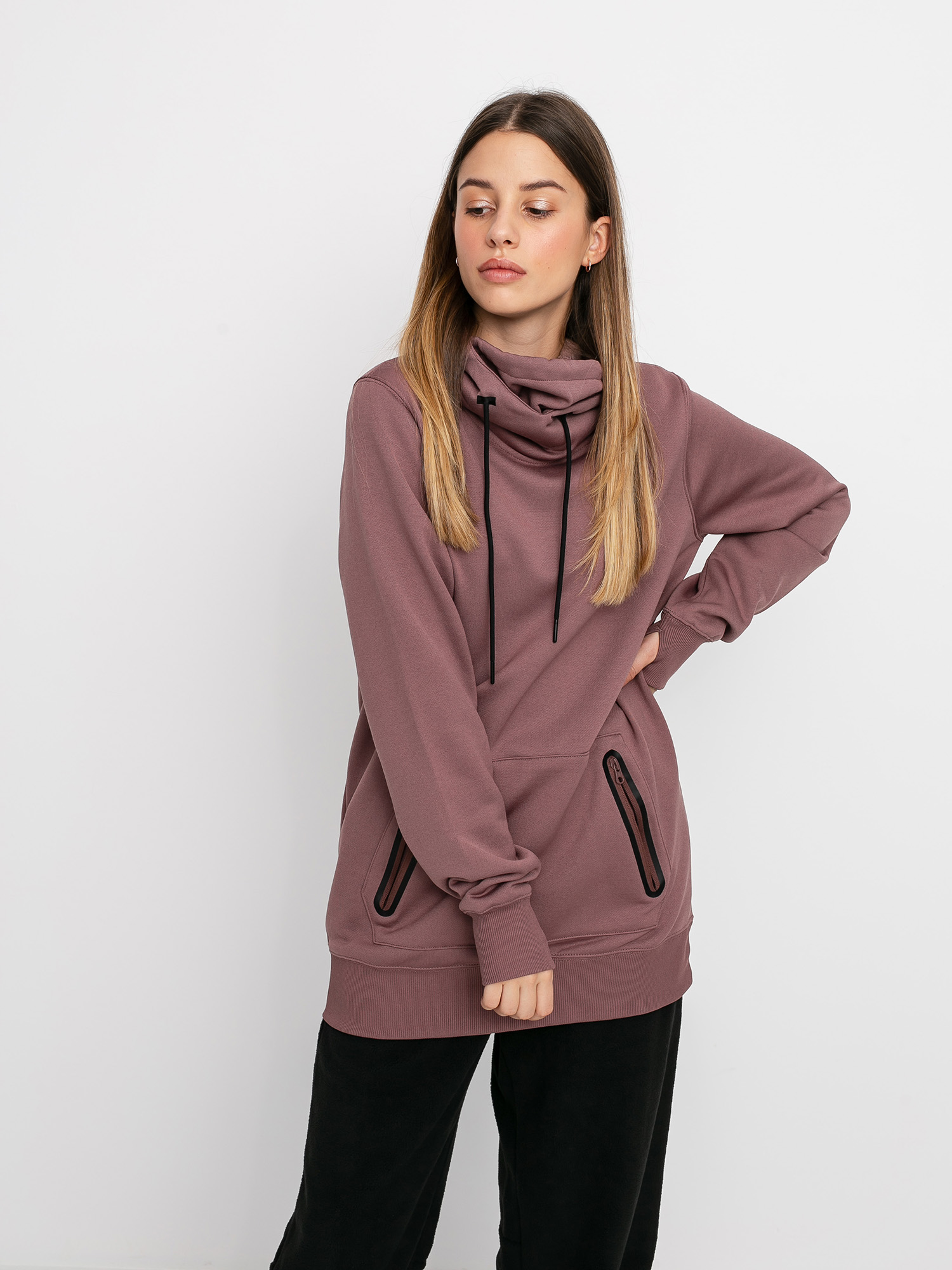 Damska Bluza aktywna Volcom Spring Shred HD (rose wood)