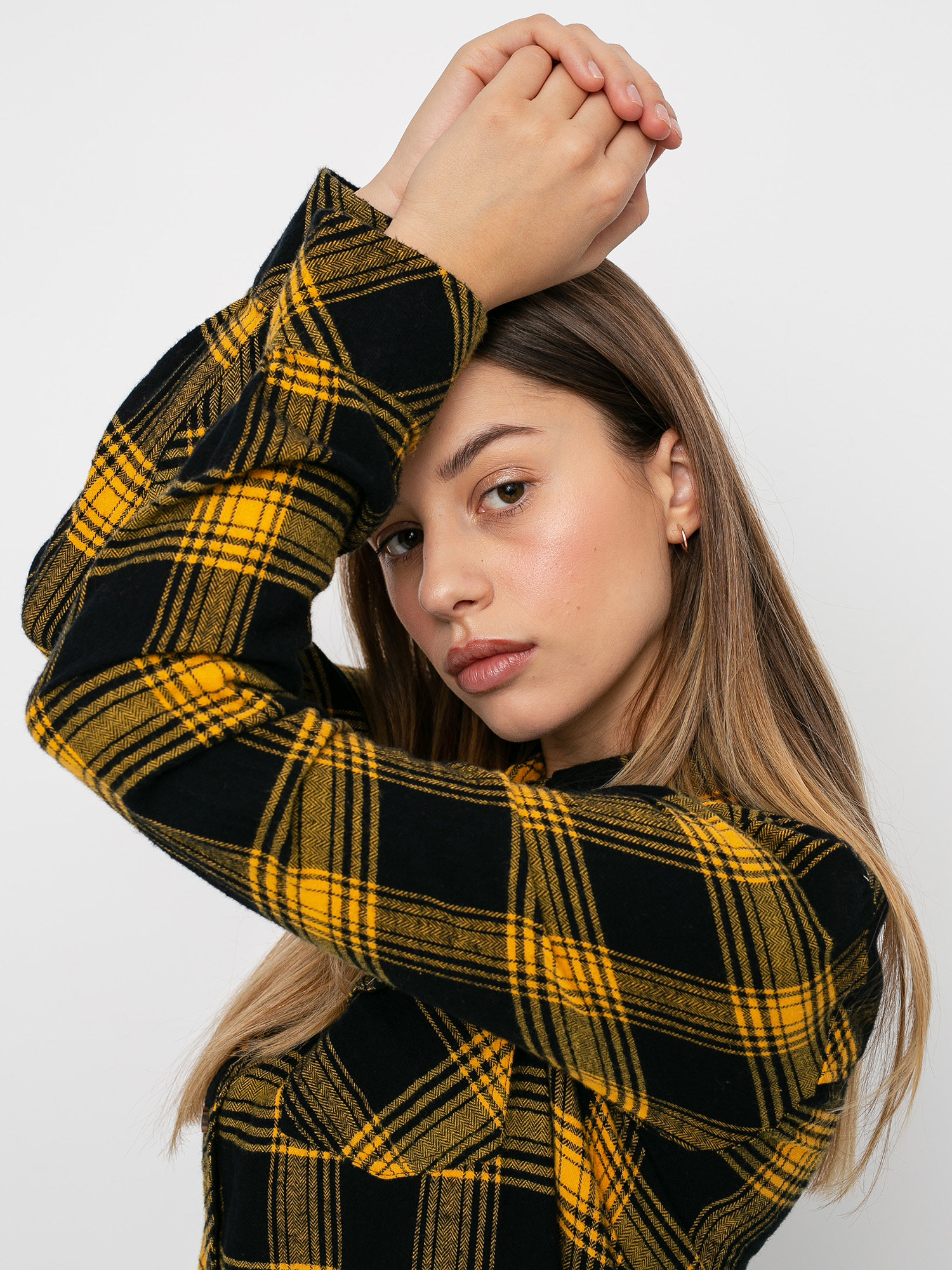 Koszula Volcom Getting Rad Plaid Ls Wmn (golden haze)