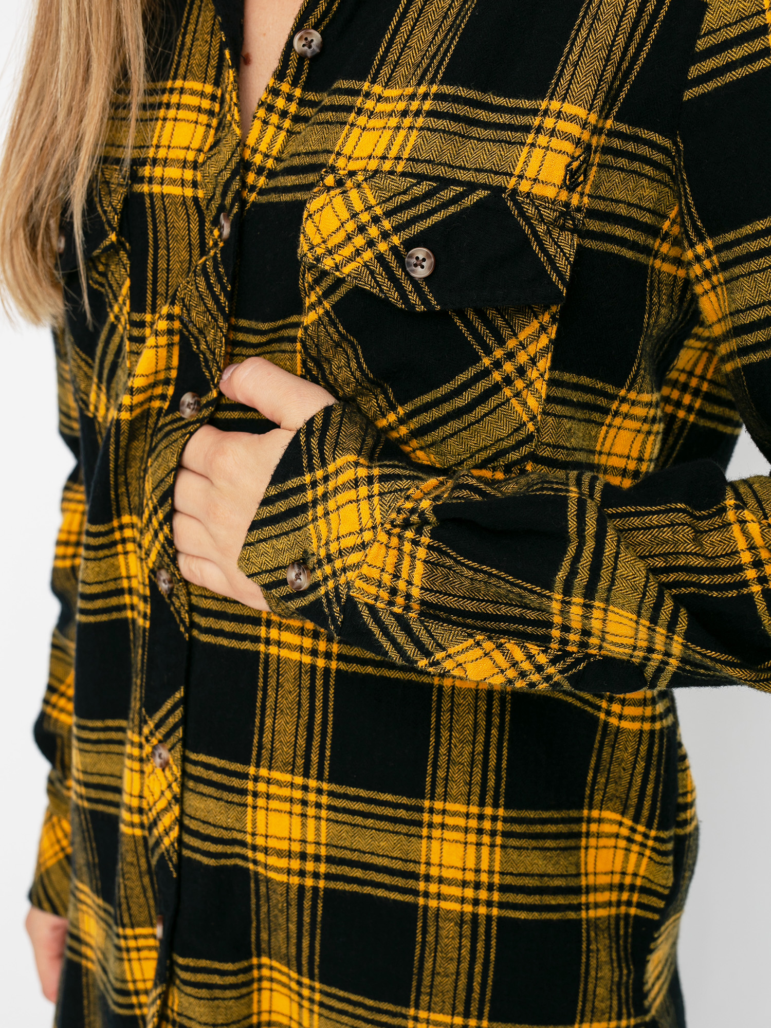 Koszula Volcom Getting Rad Plaid Ls Wmn (golden haze)
