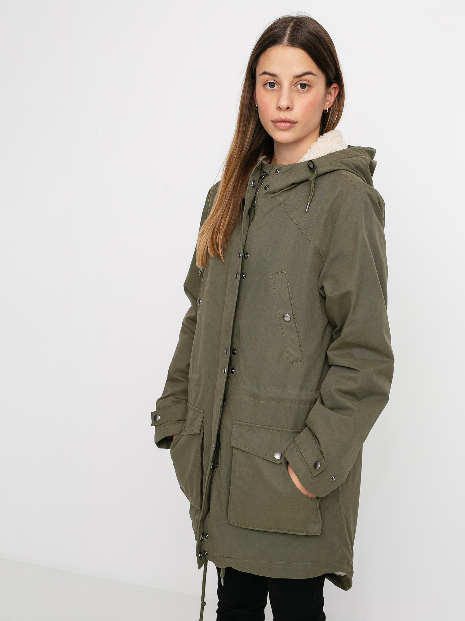 Kurtka Volcom Walk On By 5K Parka Wmn (olive)