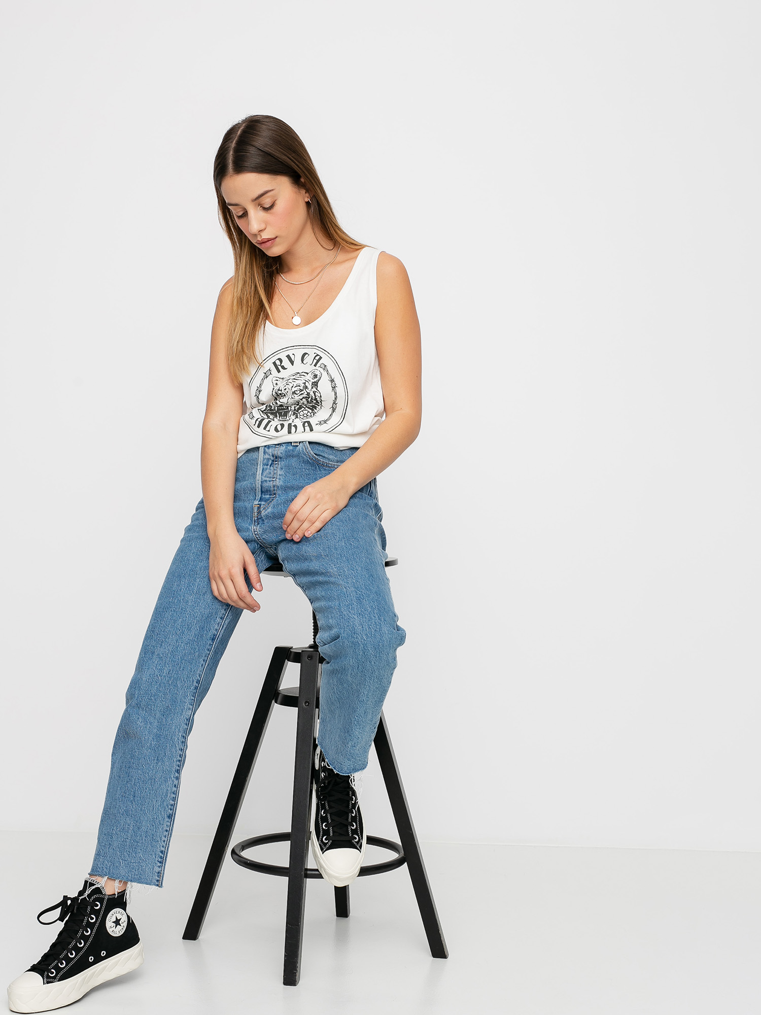 Koszulka RVCA Alohatiger Wmn (antique white)