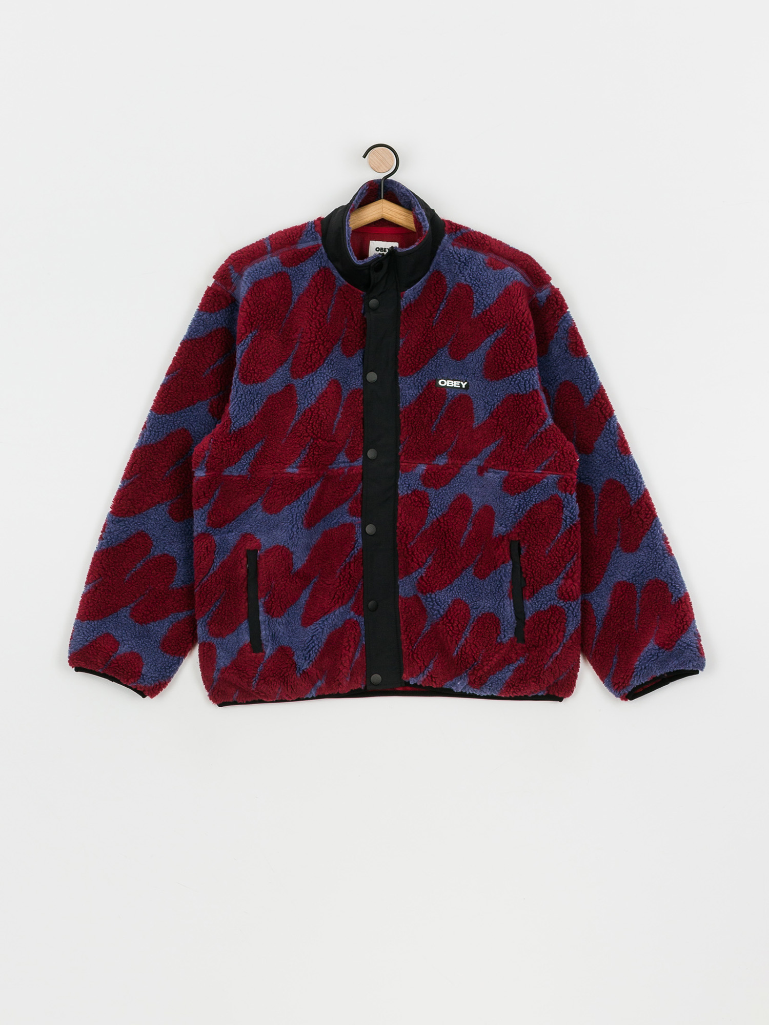 Kurtka OBEY Hense sherpa (purple multi)