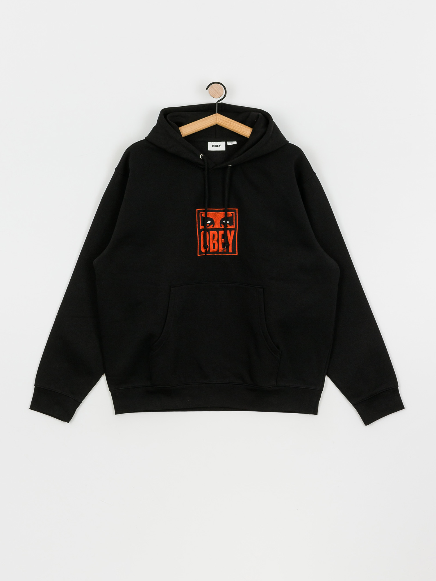 Bluza z kapturem OBEY Stack HD (black)