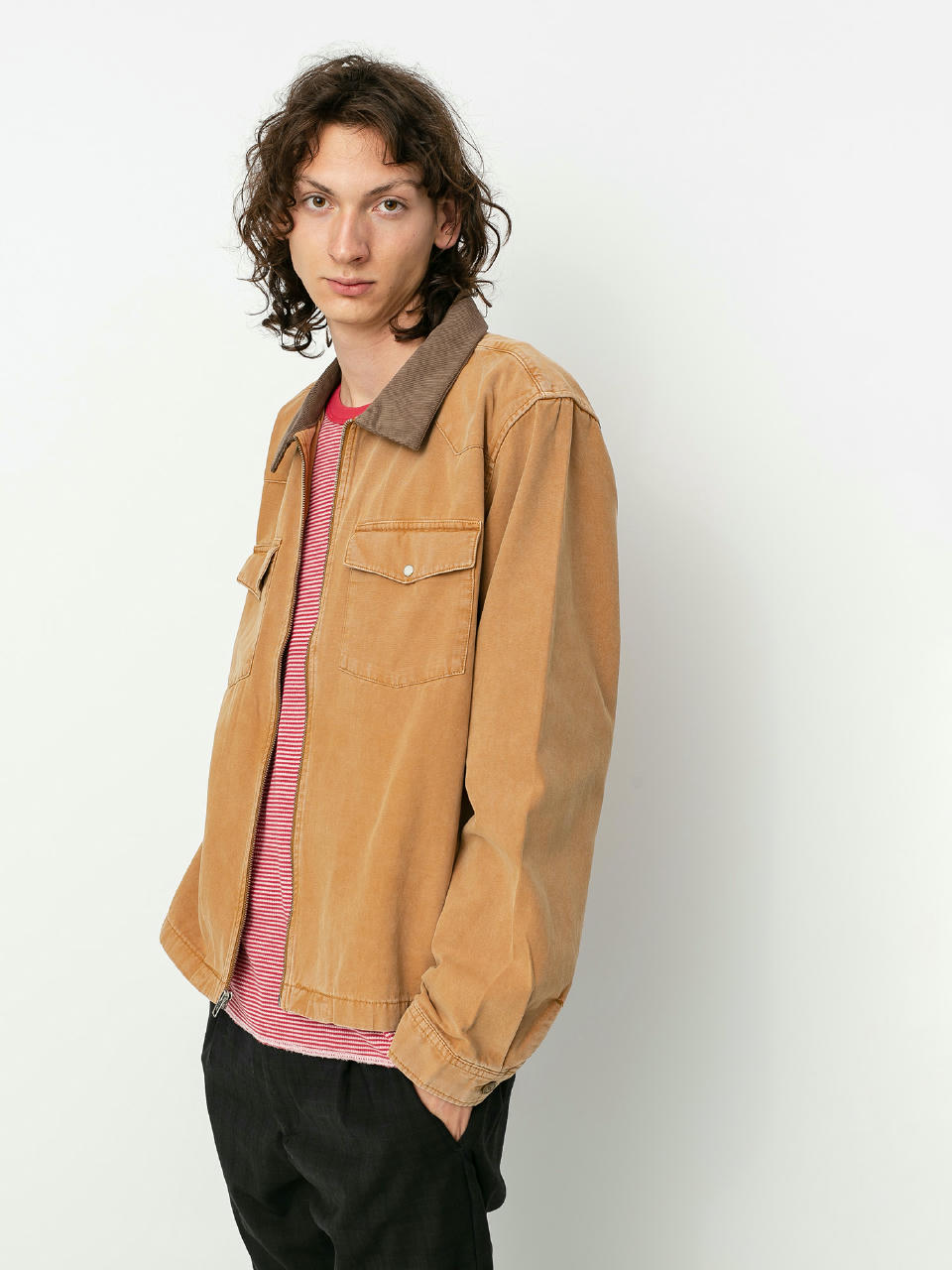 Kurtka Stussy Washed Canvas Work (gold)