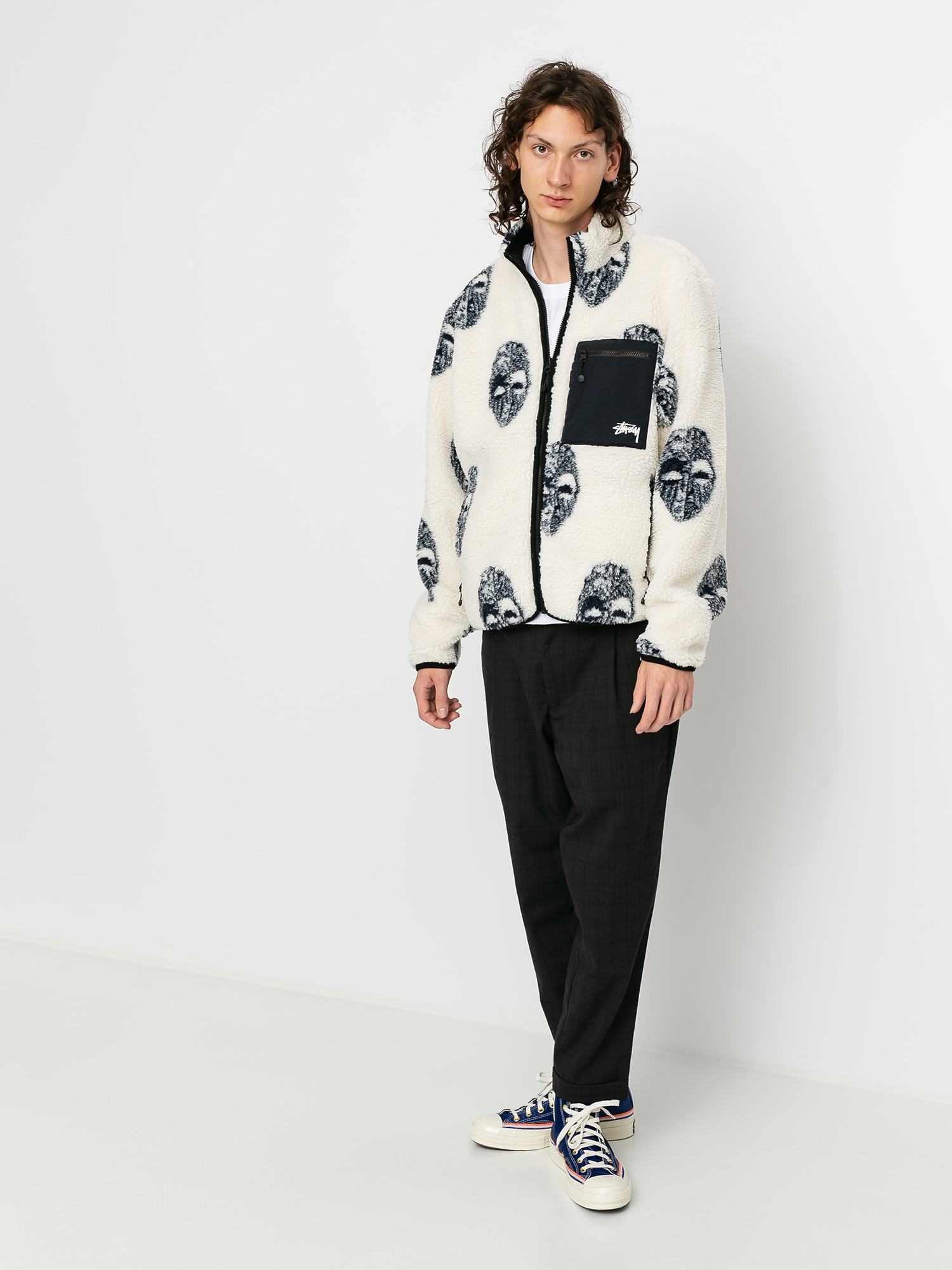Męski Polar Stussy Mask Jacquard (natural)