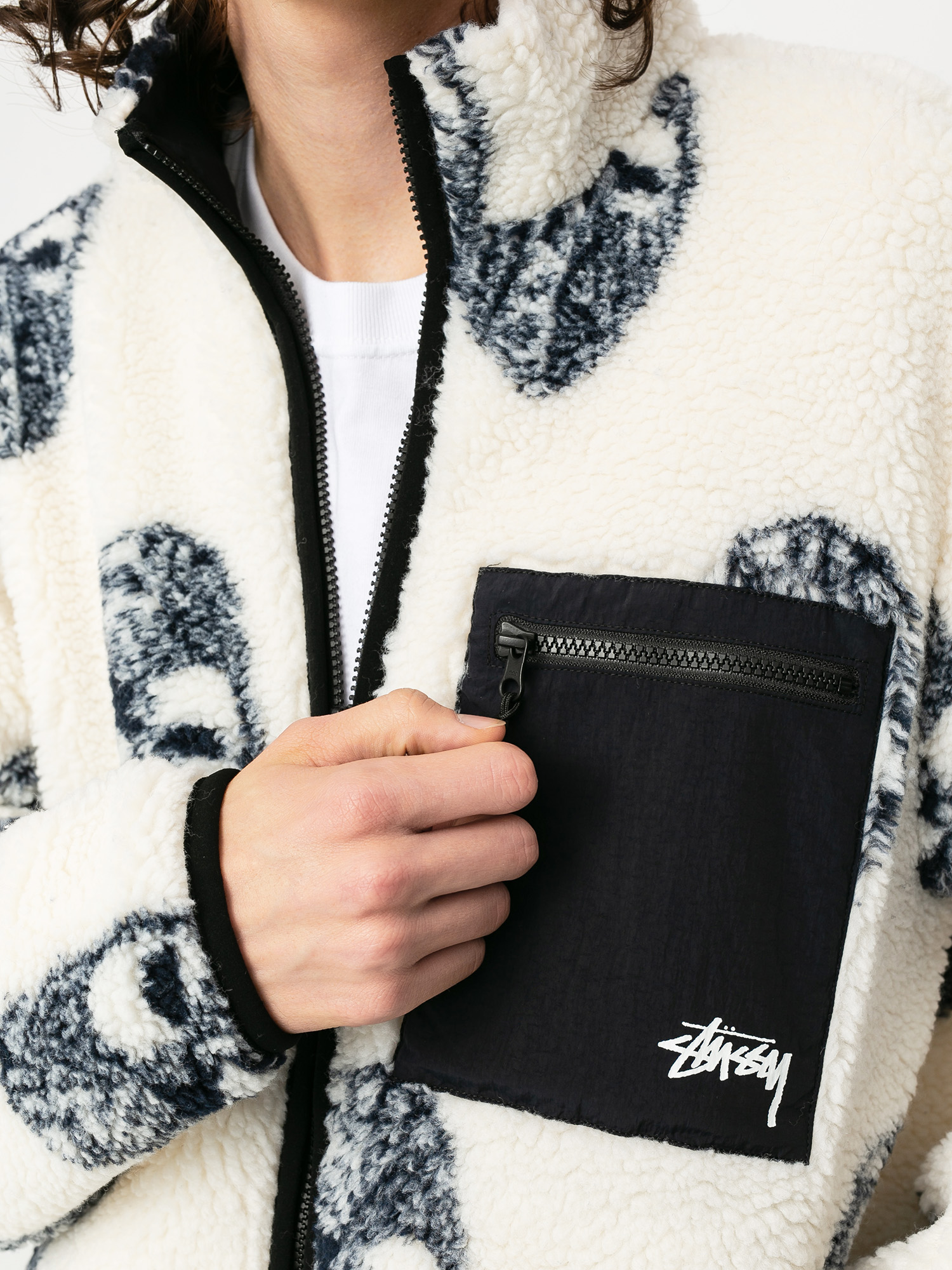 Męski Polar Stussy Mask Jacquard (natural)