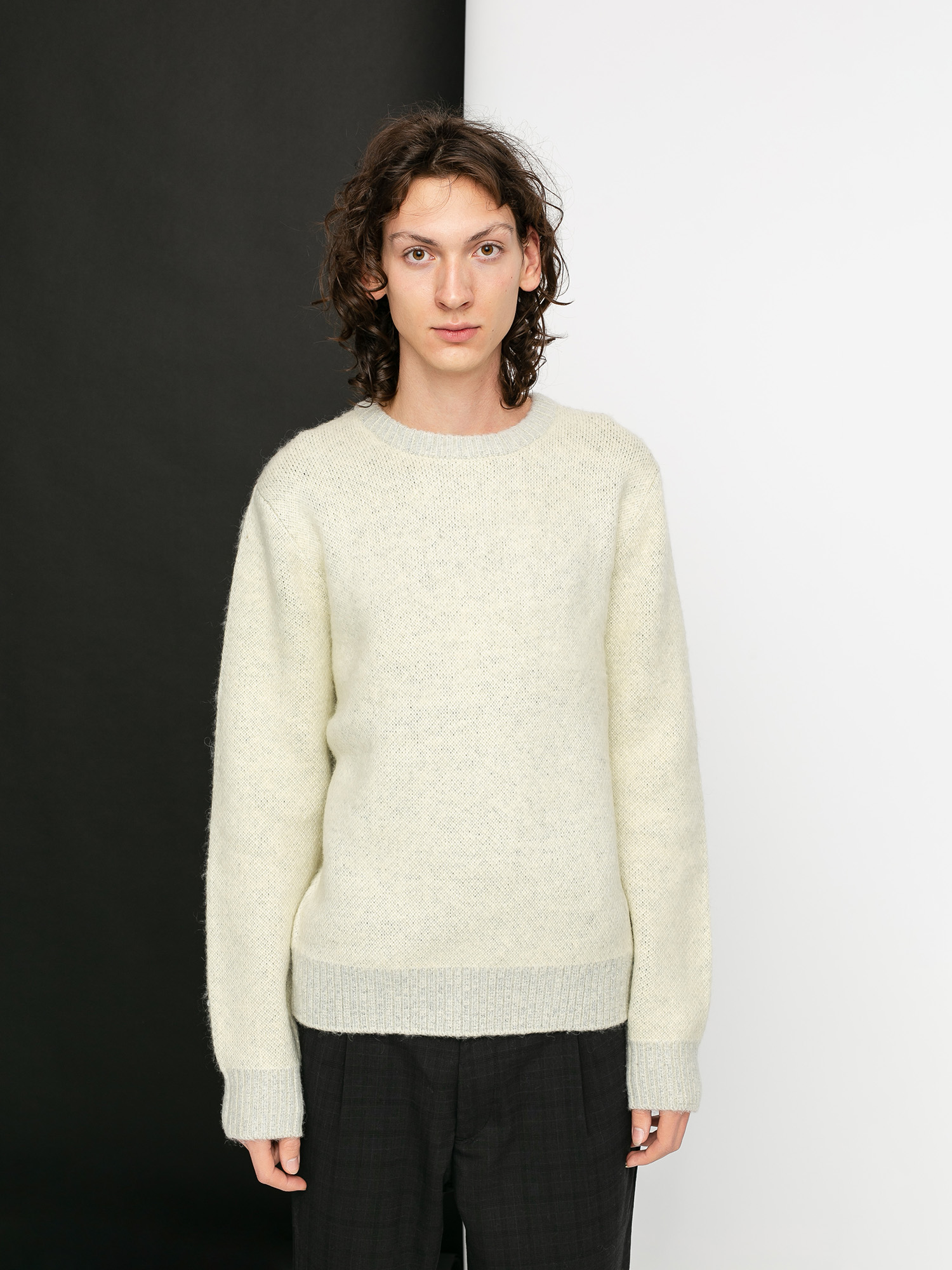 Sweter Stussy 8 Ball Heavy Brushed Mohair (cream)