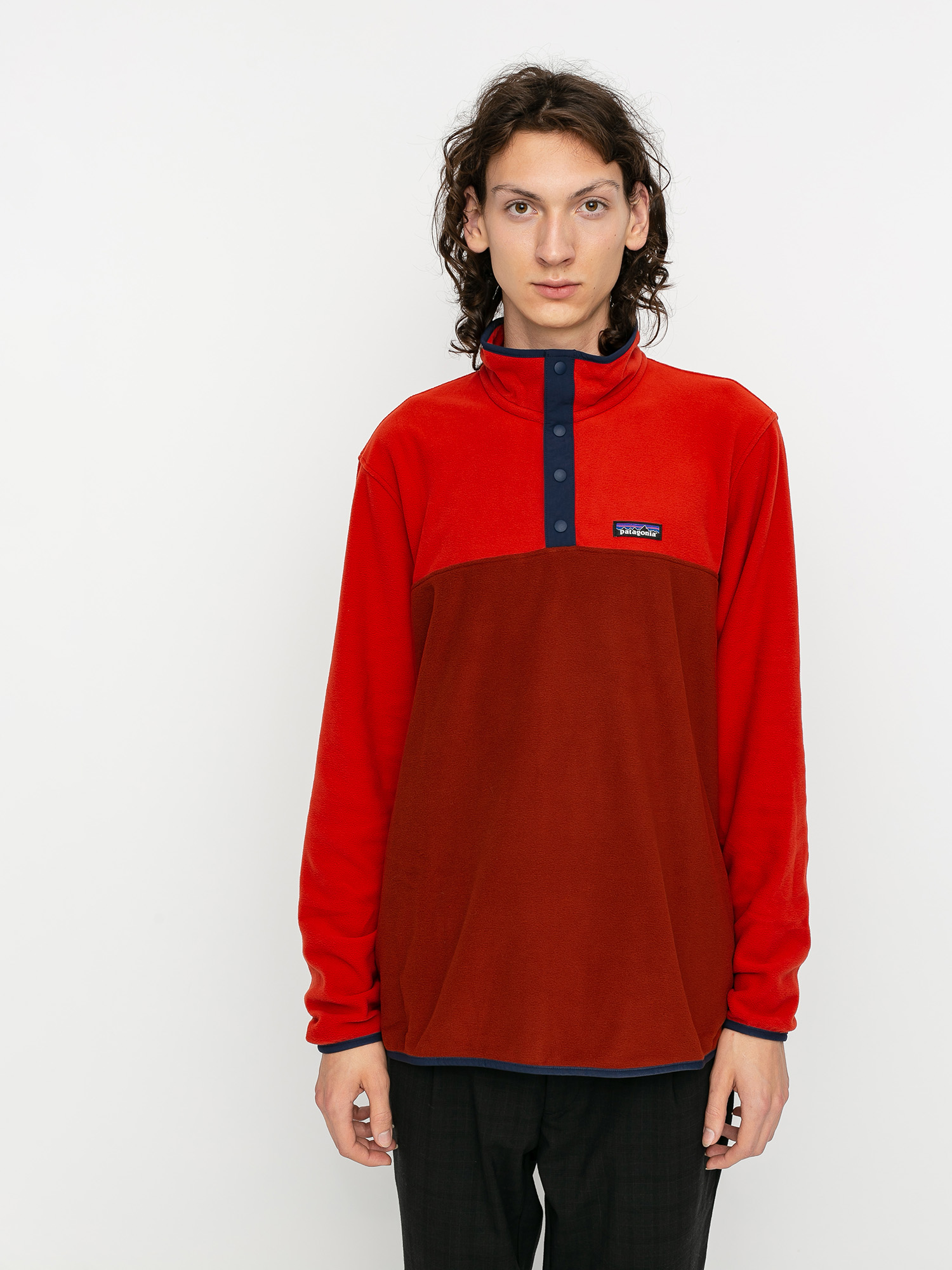 Męski Polar Patagonia Micro D Snap T (barn red)