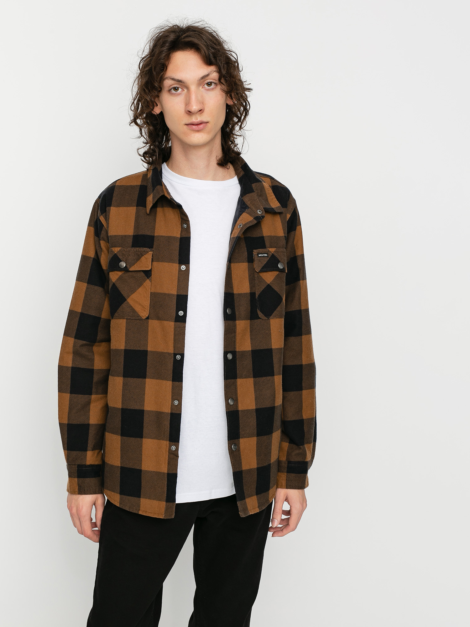 Koszula Brixton Bowery Lined Flannel Ls (navy/copper)