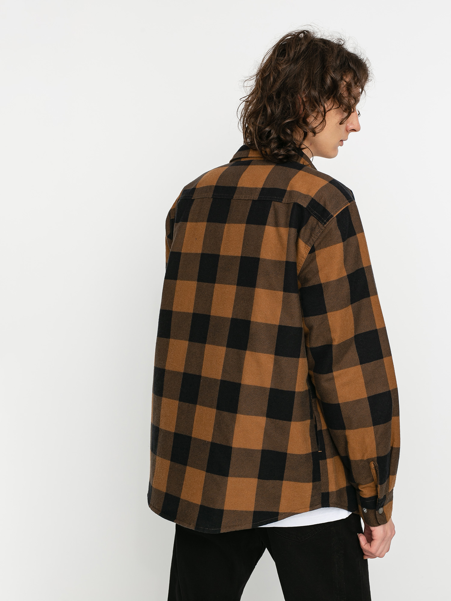 Koszula Brixton Bowery Lined Flannel Ls (navy/copper)