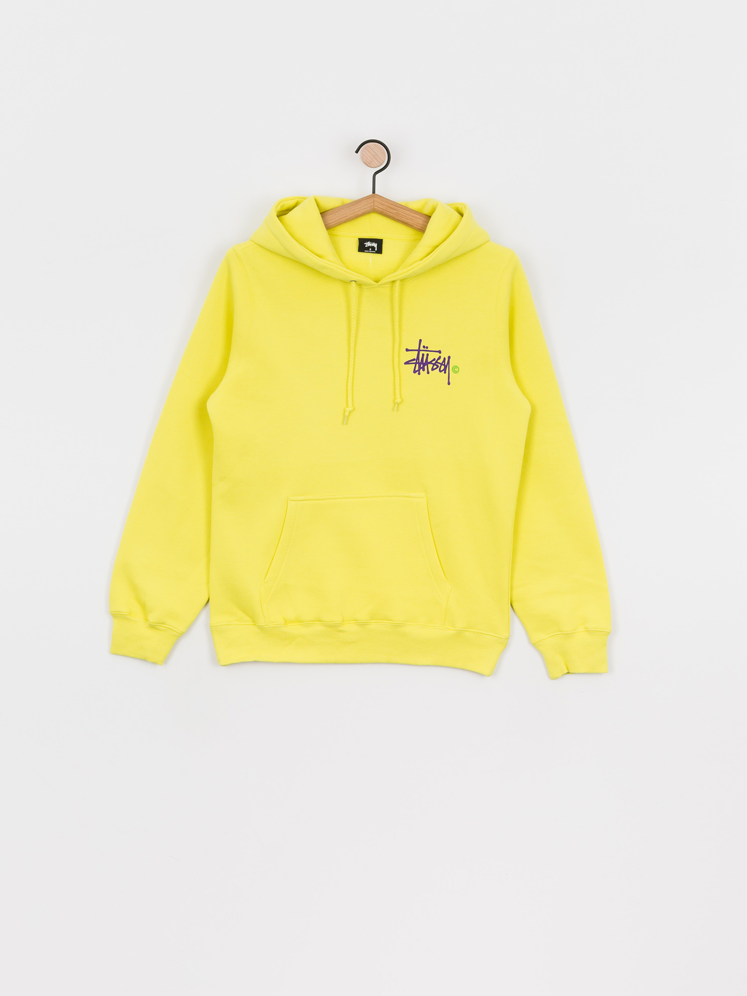 Bluza z kapturem Stussy Basic Logo HD Wmn (lemon)