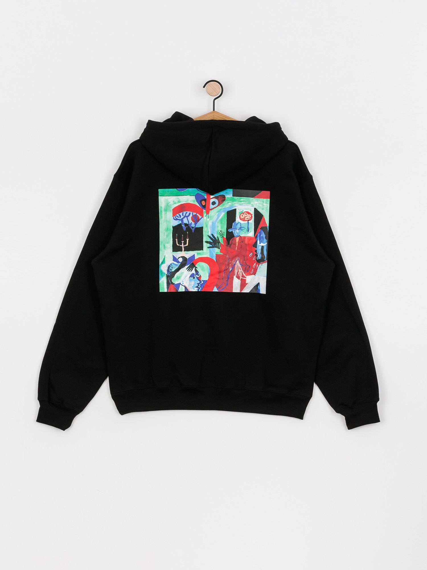 Bluza z kapturem Polar Skate Moth House HD (black)