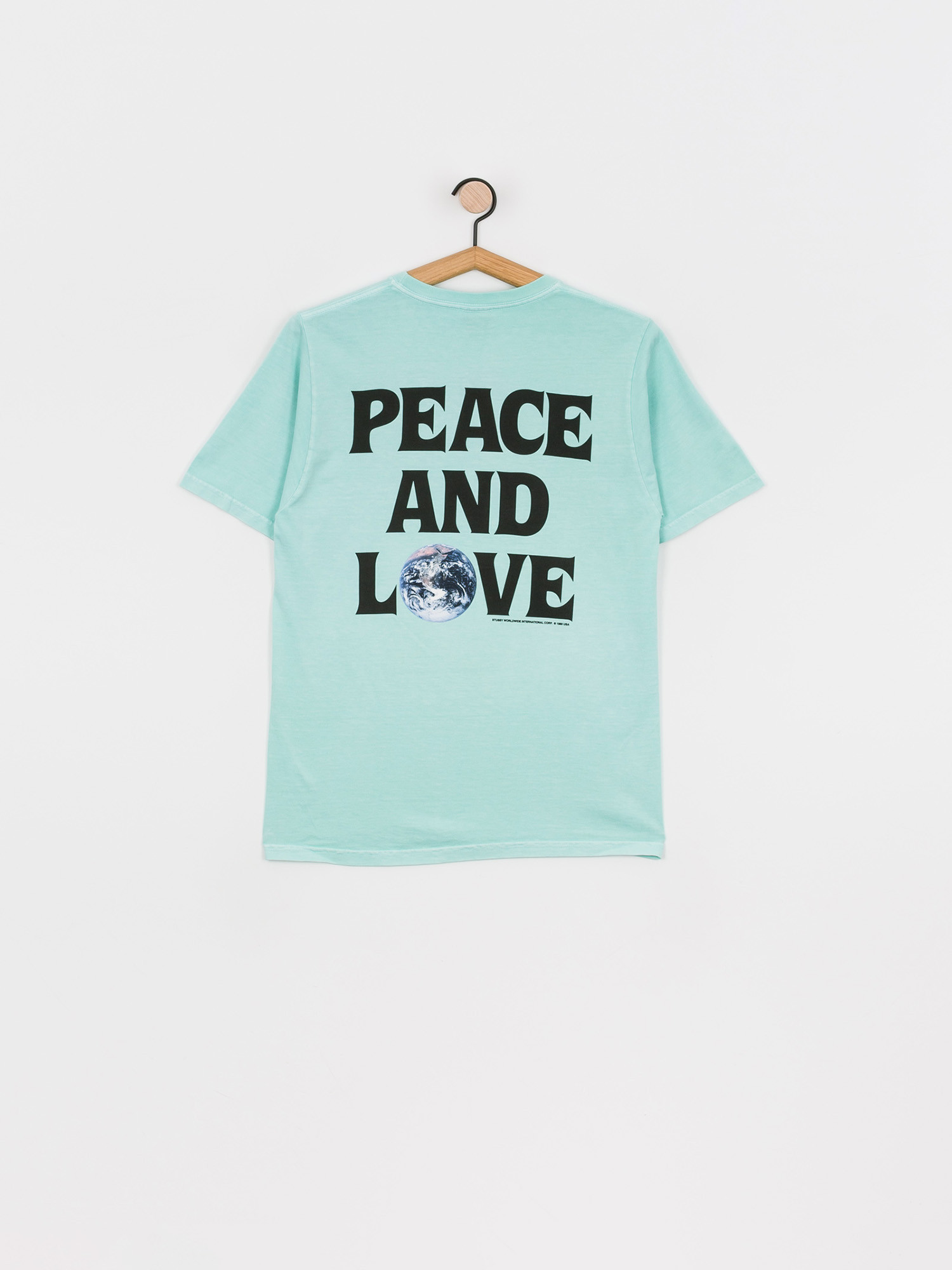 T-shirt Stussy Peace & Love Wmn (aqua)
