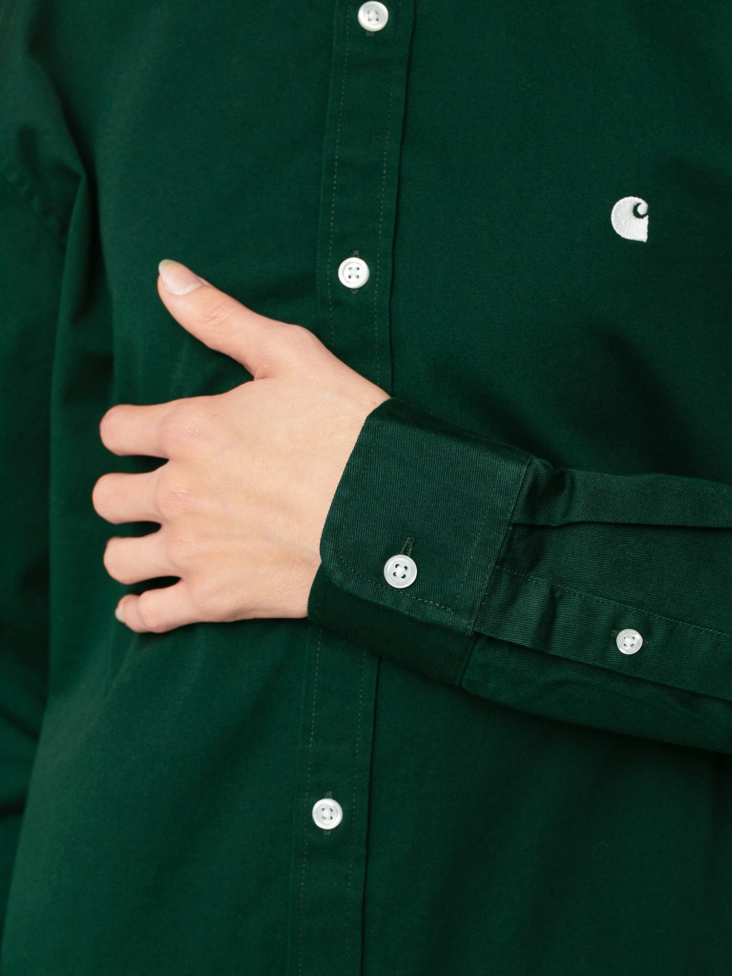Koszula Carhartt WIP Madison (bottle green/wax)