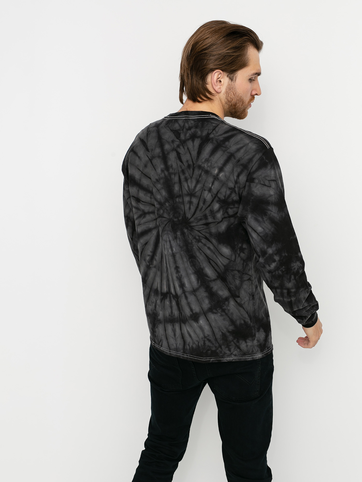 Longsleeve Diamond Supply Co. Gold Skull Tie Dye (black)