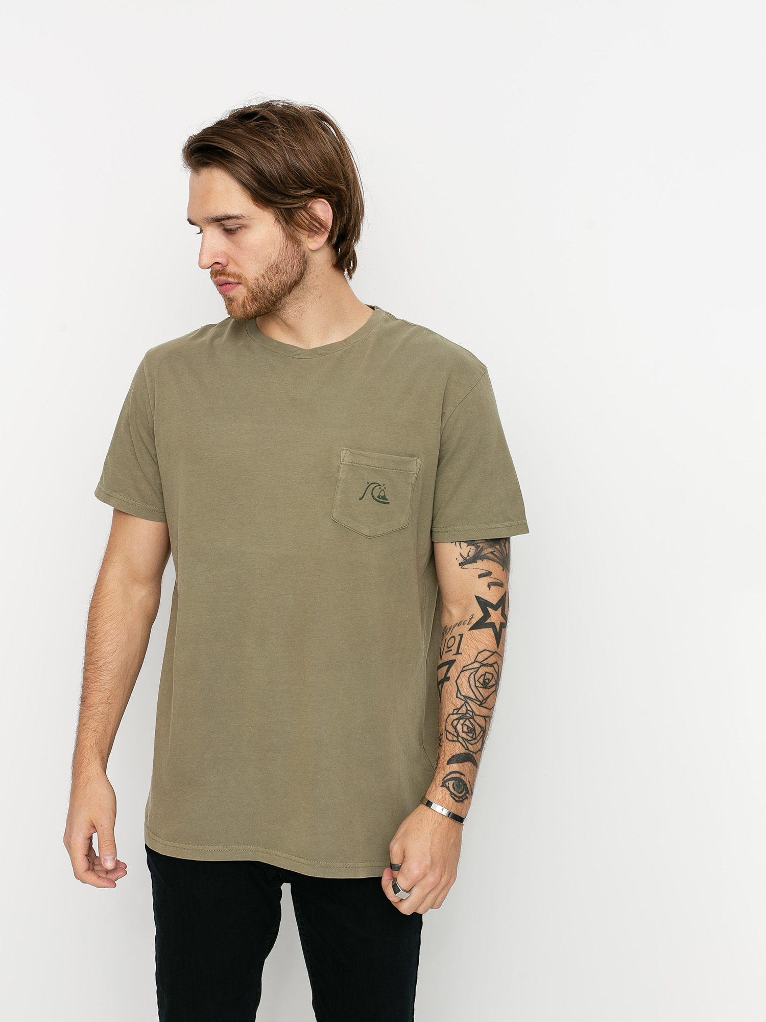 T-shirt Quiksilver Basic Bubble Pocket (kalamata)