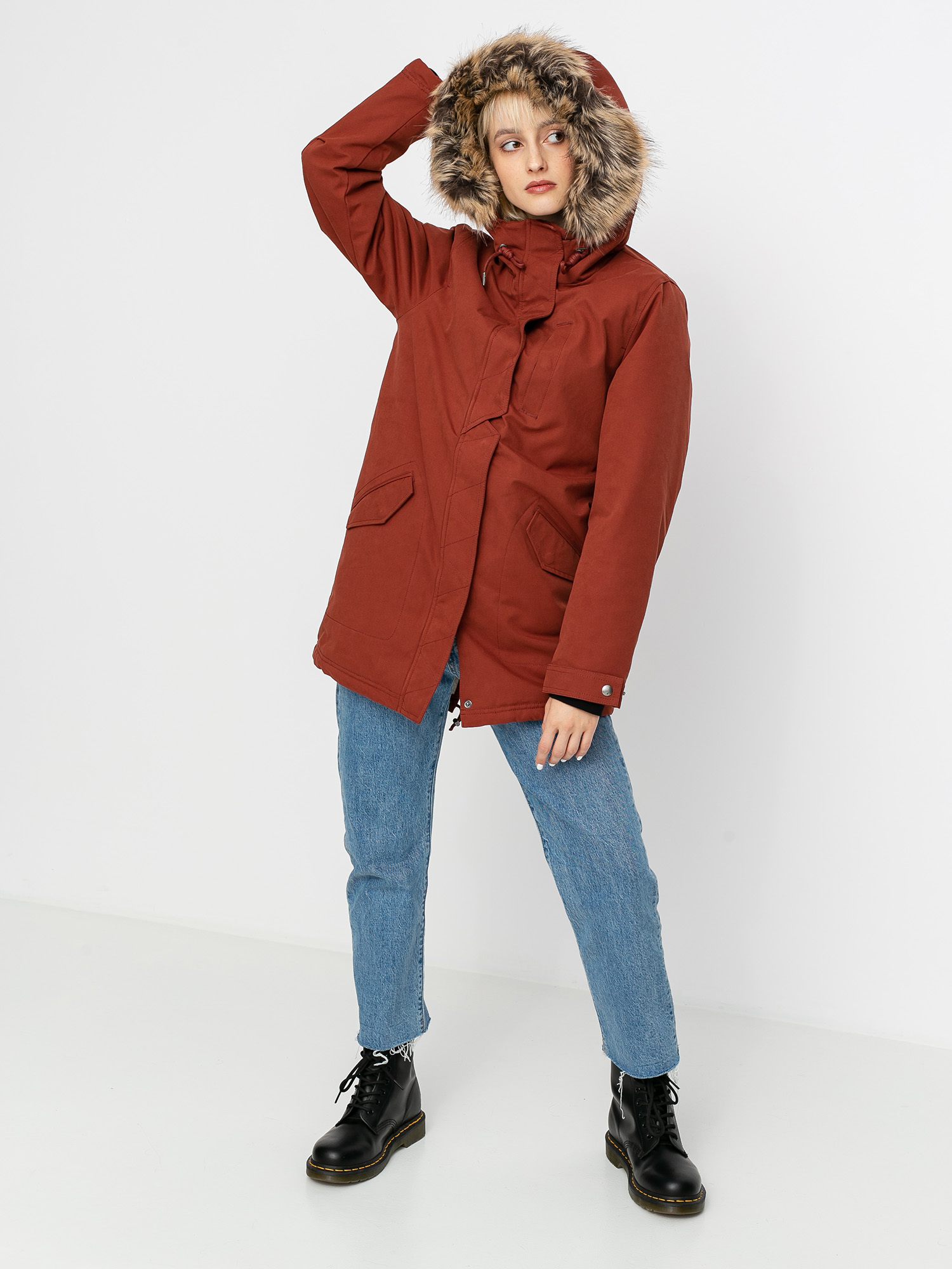 Kurtka Volcom Less Is More 5K Parka Wmn (brick)