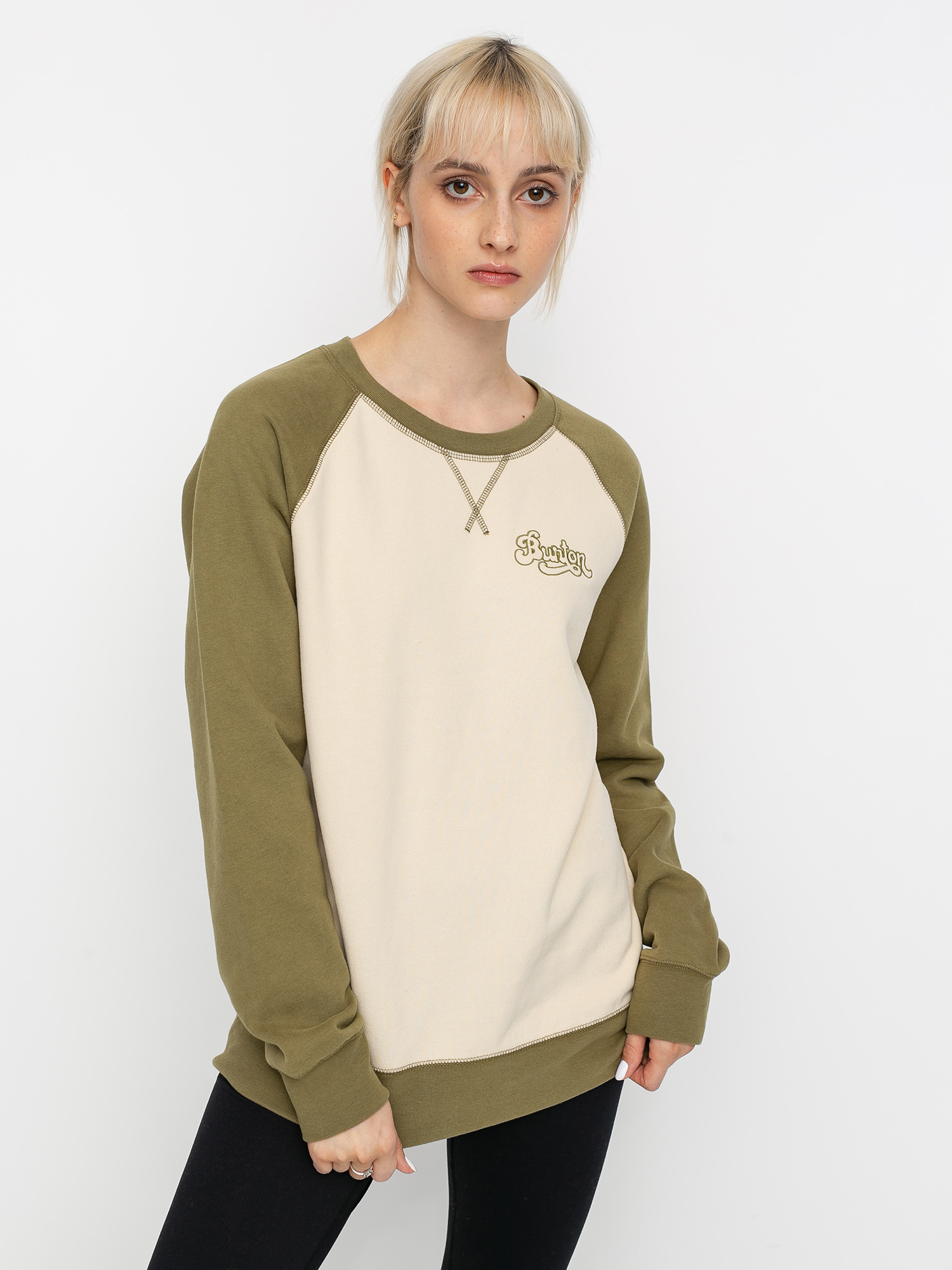 Bluza Burton Keeler Wmn (creme brulee/martini olive)