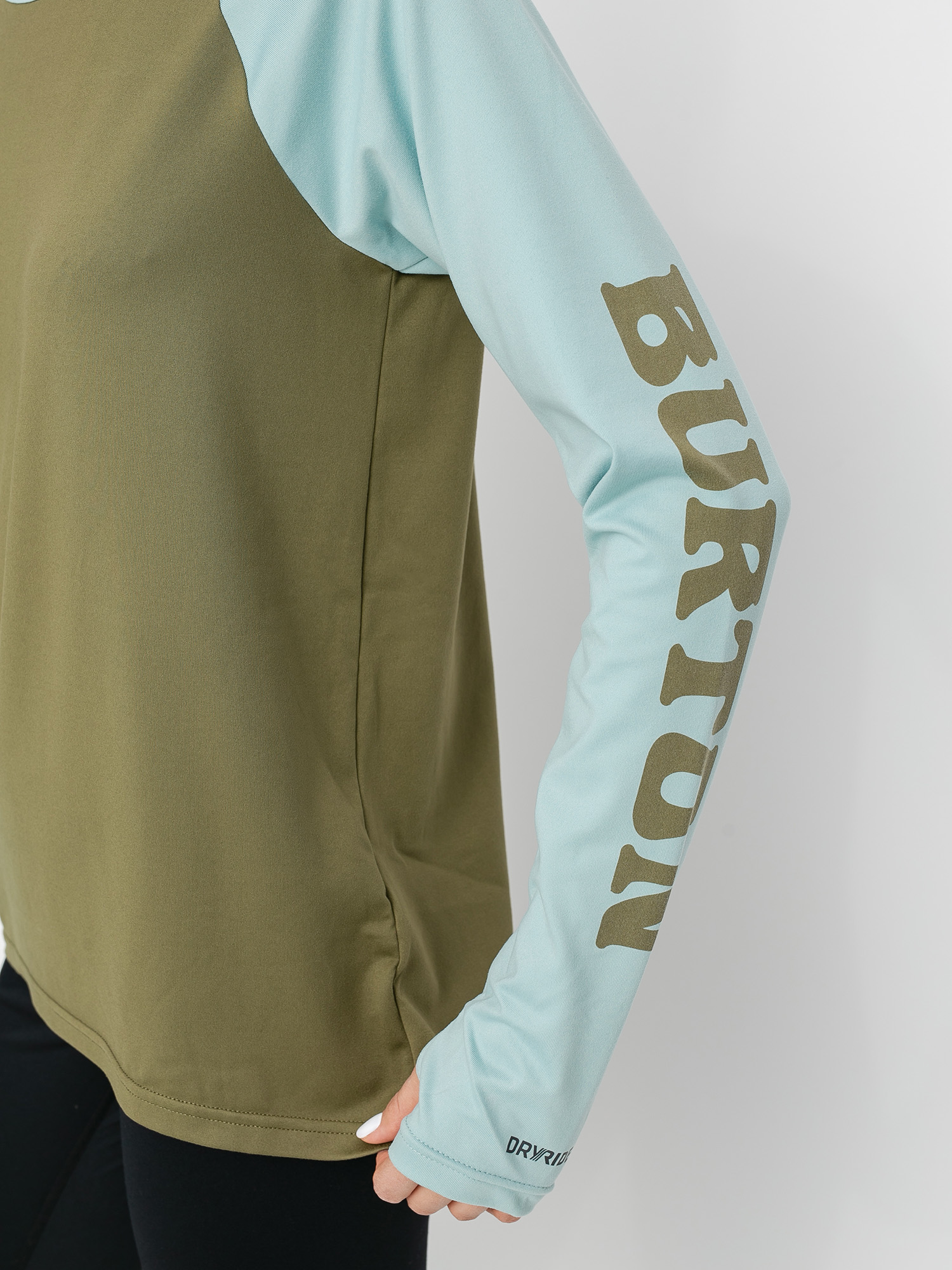 Damski Longsleeve aktywny Burton Roadie Base Layer Tech (martini olive/ether blue)