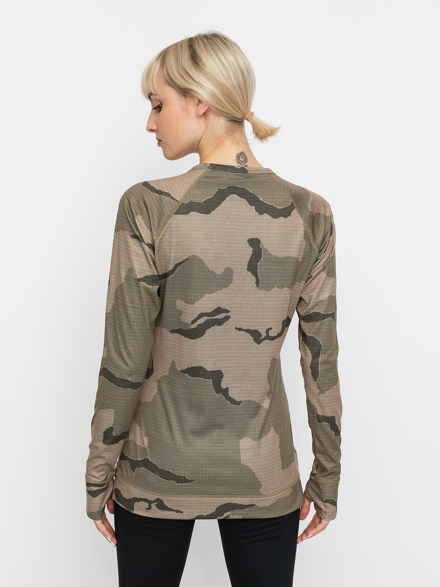 Damski Longsleeve aktywny Burton Lightweight X Base Layer Crew (barren camo)