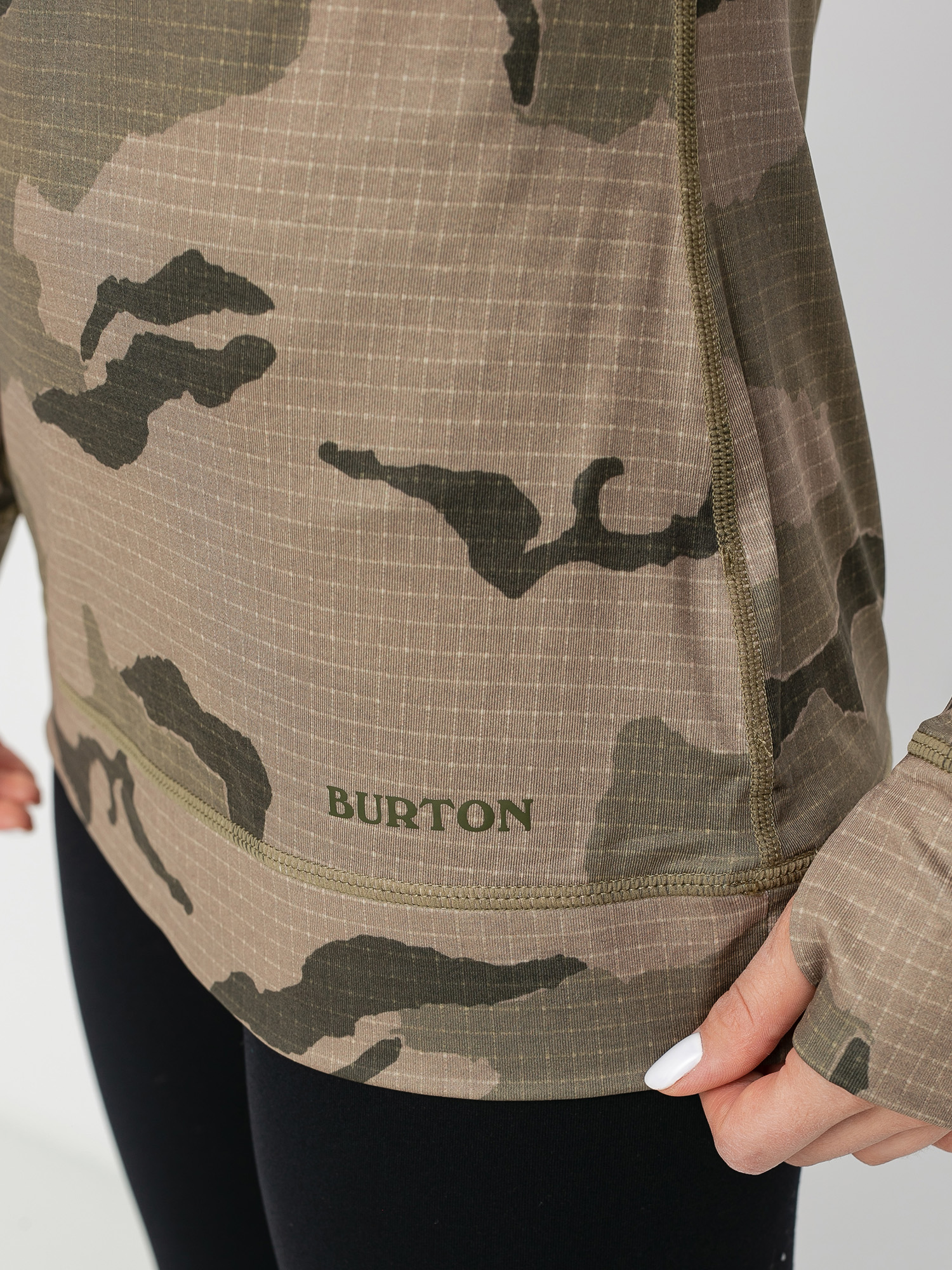 Damski Longsleeve aktywny Burton Lightweight X Base Layer Crew (barren camo)