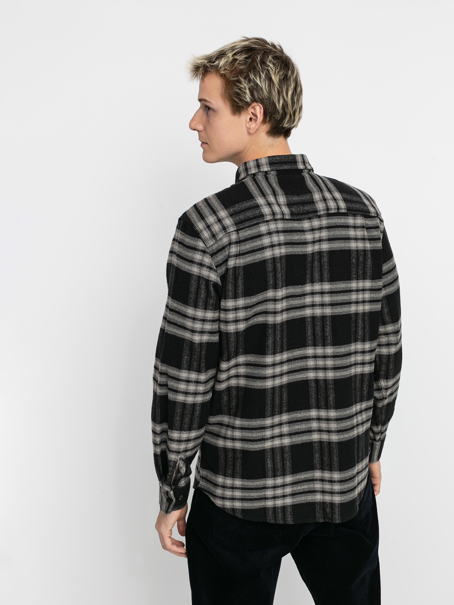 Koszula Brixton Bowery Flannel Ls (black/charcoal)