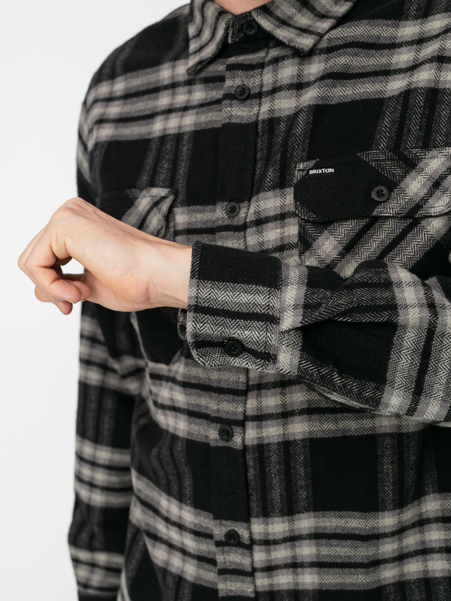 Koszula Brixton Bowery Flannel Ls (black/charcoal)