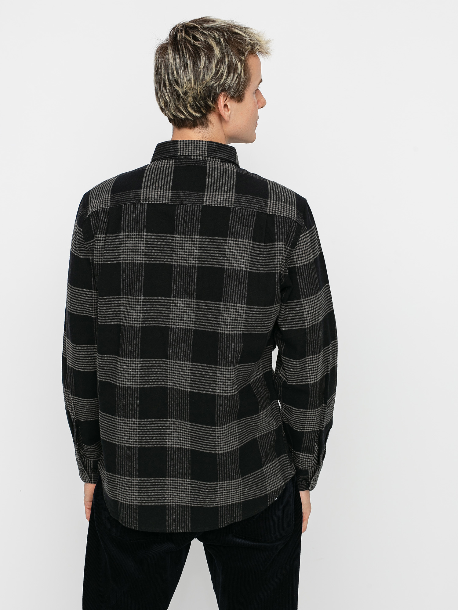 Koszula Brixton Bowery Flannel Ls (black/steel)