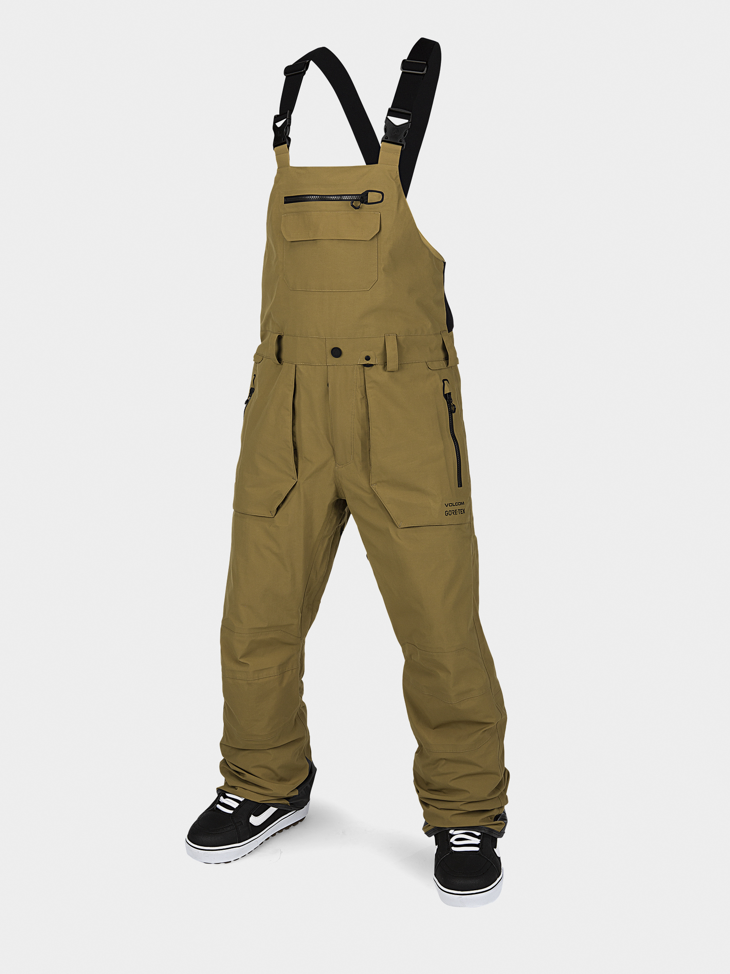 Męskie Spodnie snowboardowe Volcom Rain Gore Bib Overall (burnt khaki)