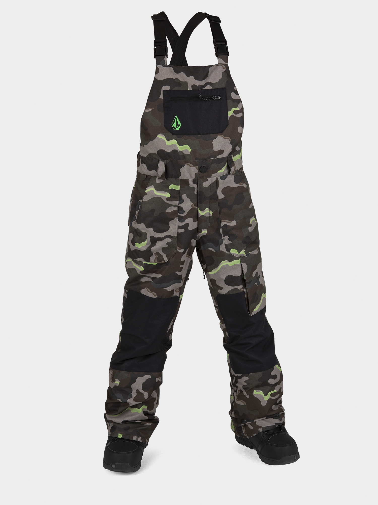 Spodnie snowboardowe Volcom Barkley Bib Overall (army)