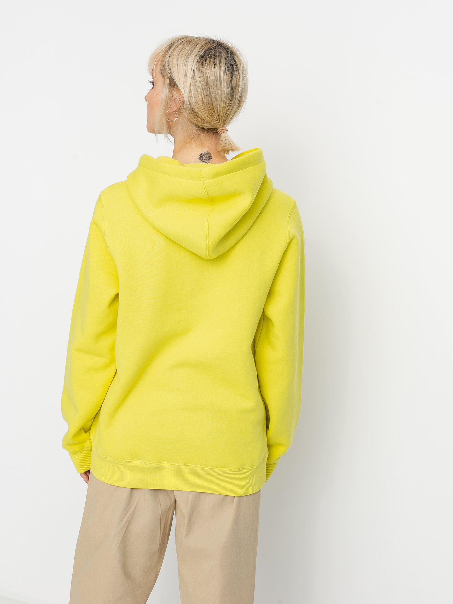 Bluza z kapturem Stussy Basic Logo HD Wmn (lemon)