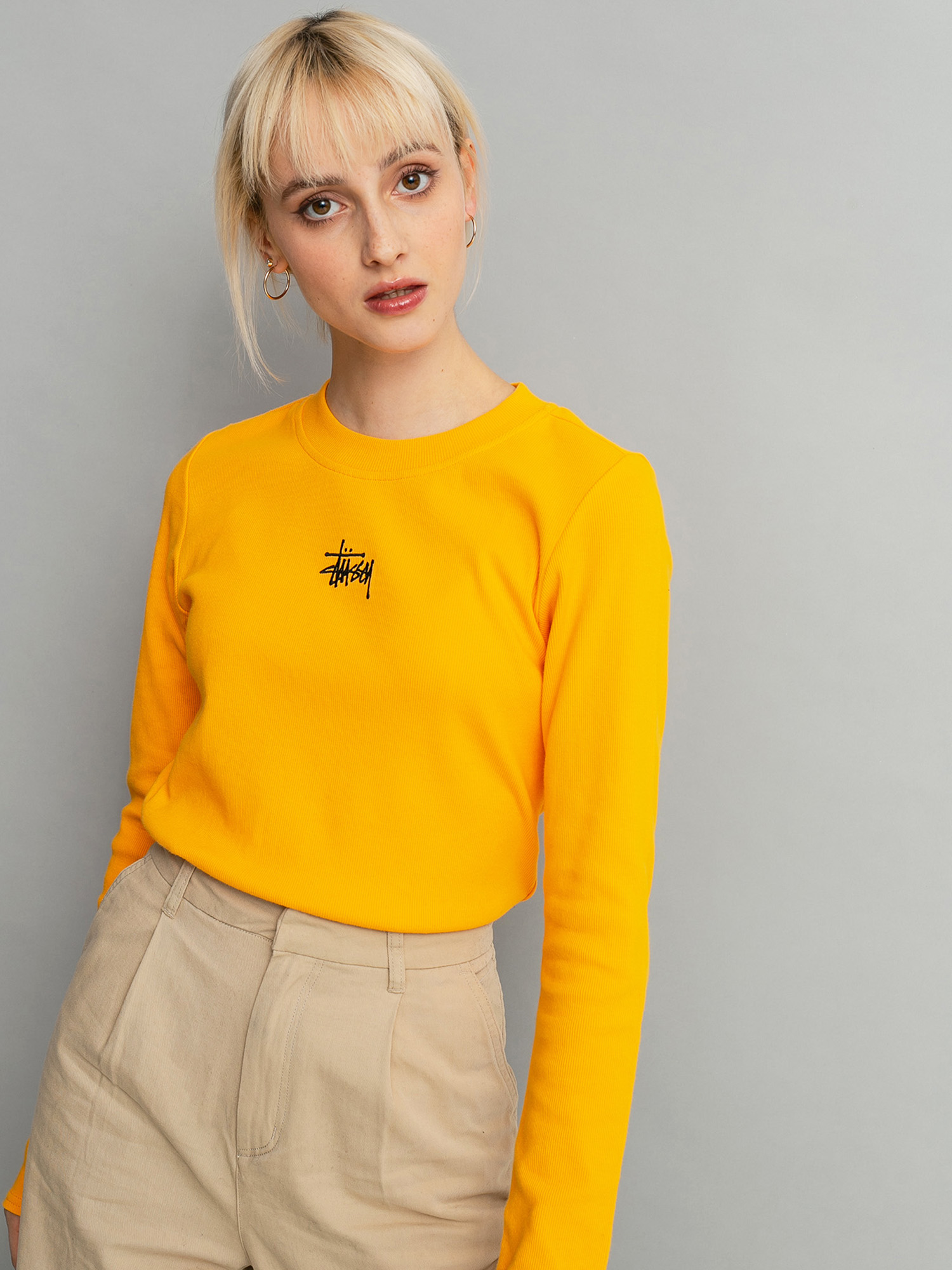 Longsleeve Stussy Baby Rib Wmn (orange)