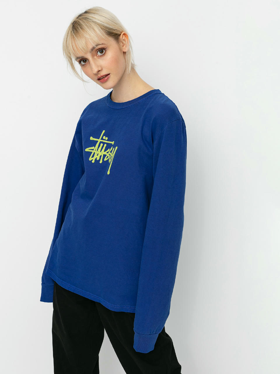 Longsleeve Stussy Basic Stussy Wmn (dark blue)