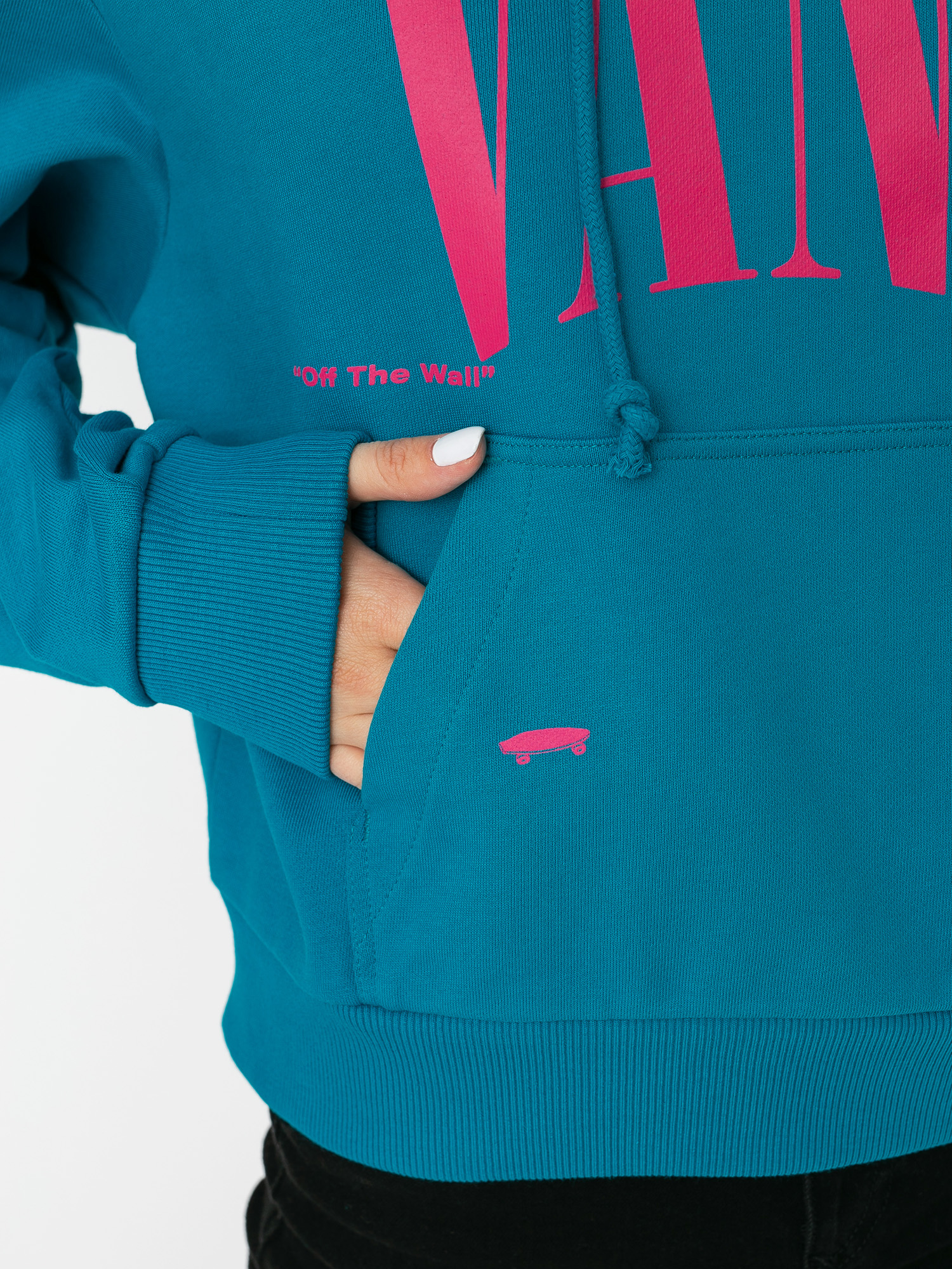 Bluza z kapturem Vans Kaye Crop HD Wmn (enamel blue)