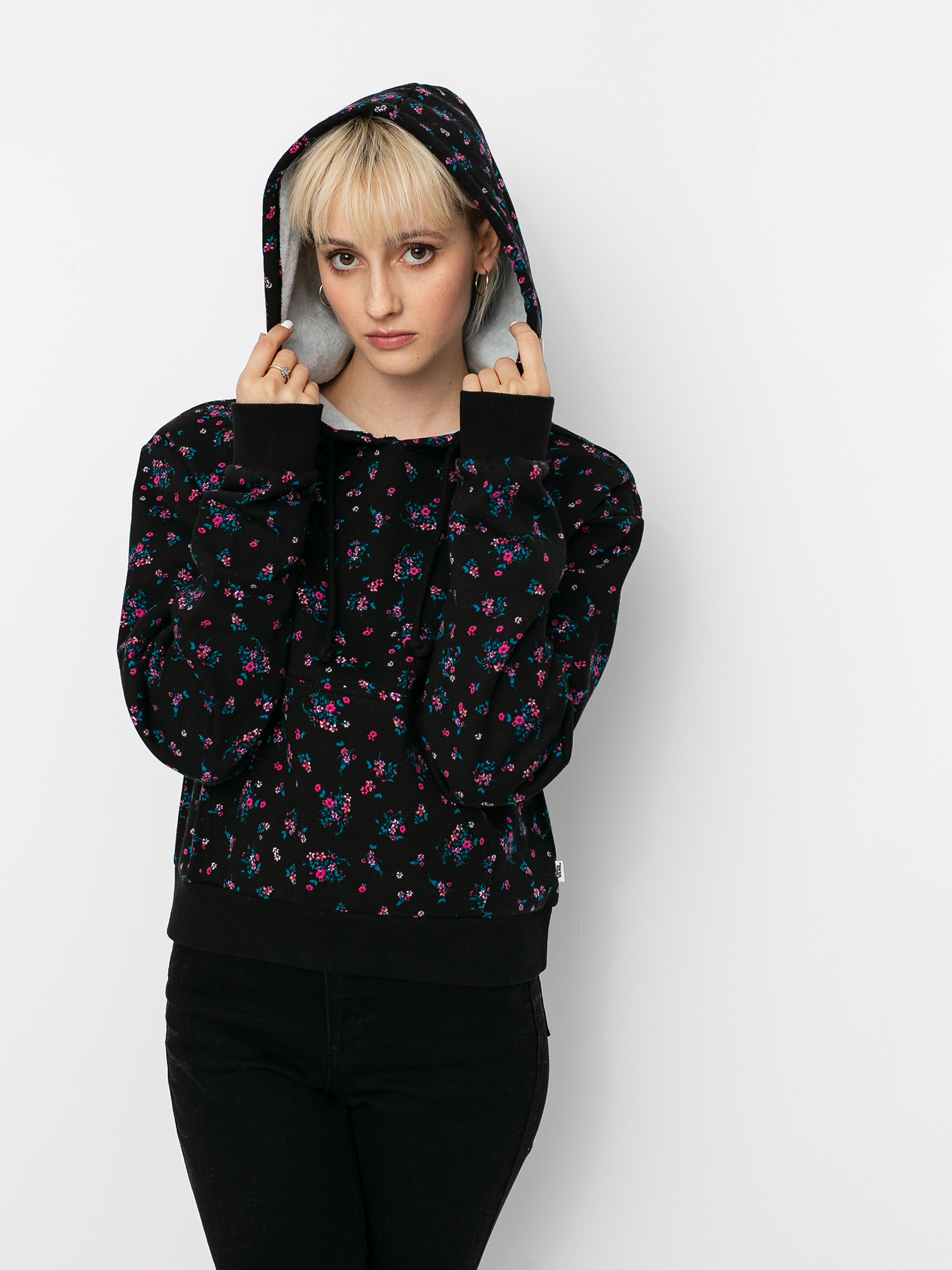 Bluza z kapturem Vans Beauty Floral HD Wmn (black)