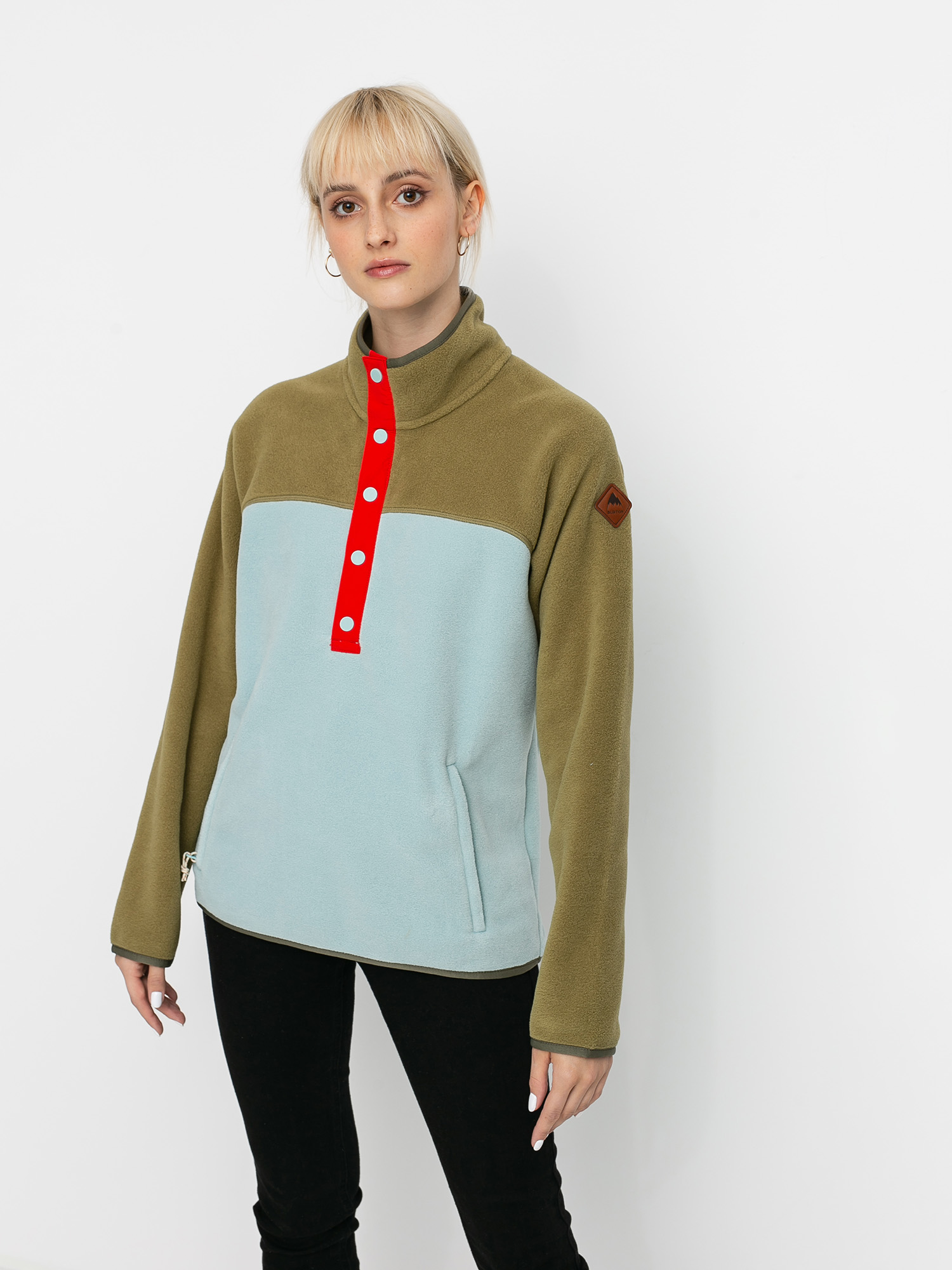 Damska Bluza aktywna Burton Hearth HD (martini olive/ether blue)