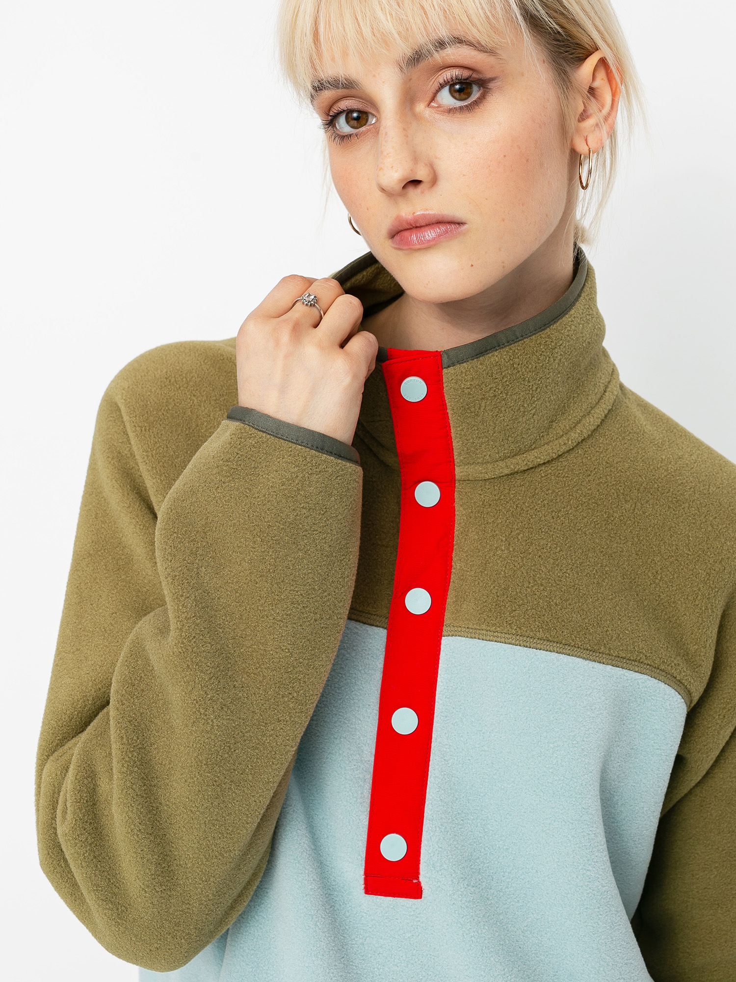 Damska Bluza aktywna Burton Hearth HD (martini olive/ether blue)