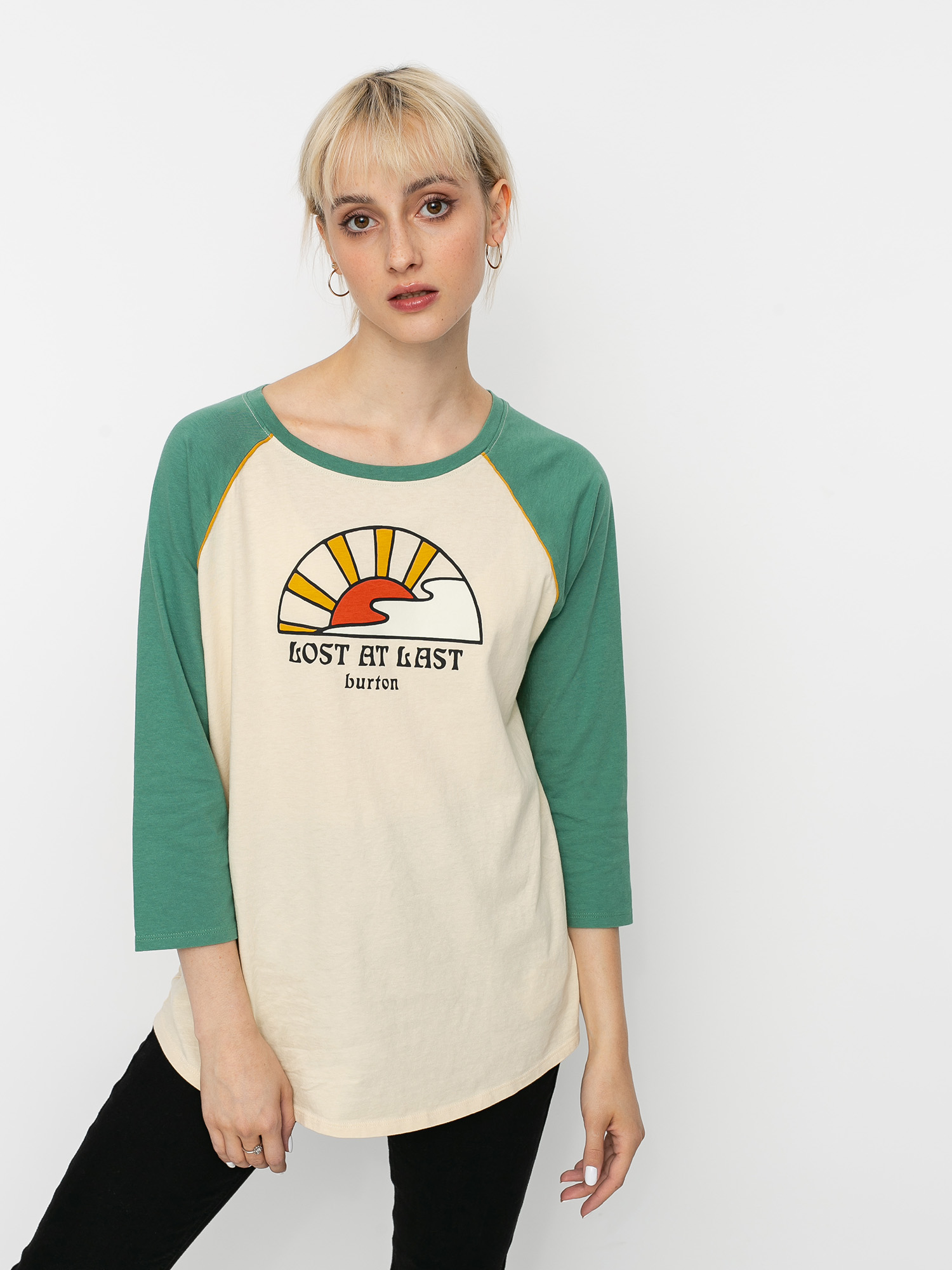 Longsleeve Burton Ashmore Raglan Wmn (creme brulee/frosty spruce)