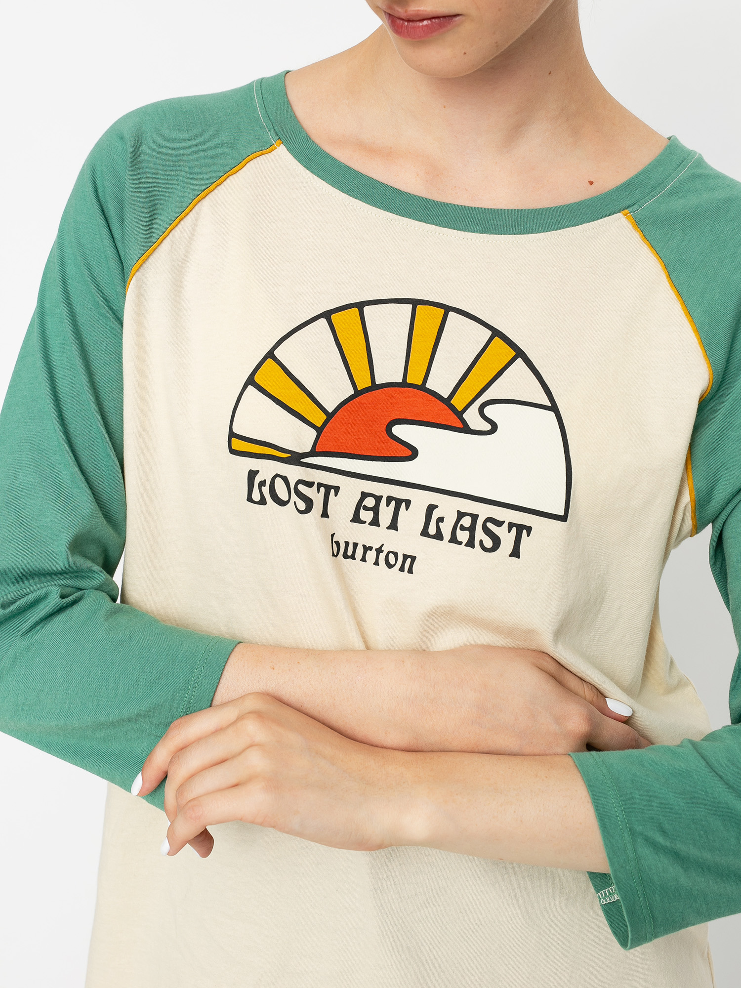 Longsleeve Burton Ashmore Raglan Wmn (creme brulee/frosty spruce)