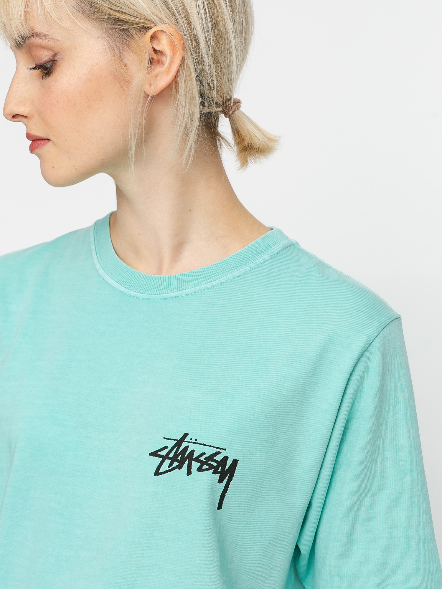 T-shirt Stussy Peace & Love Wmn (aqua)