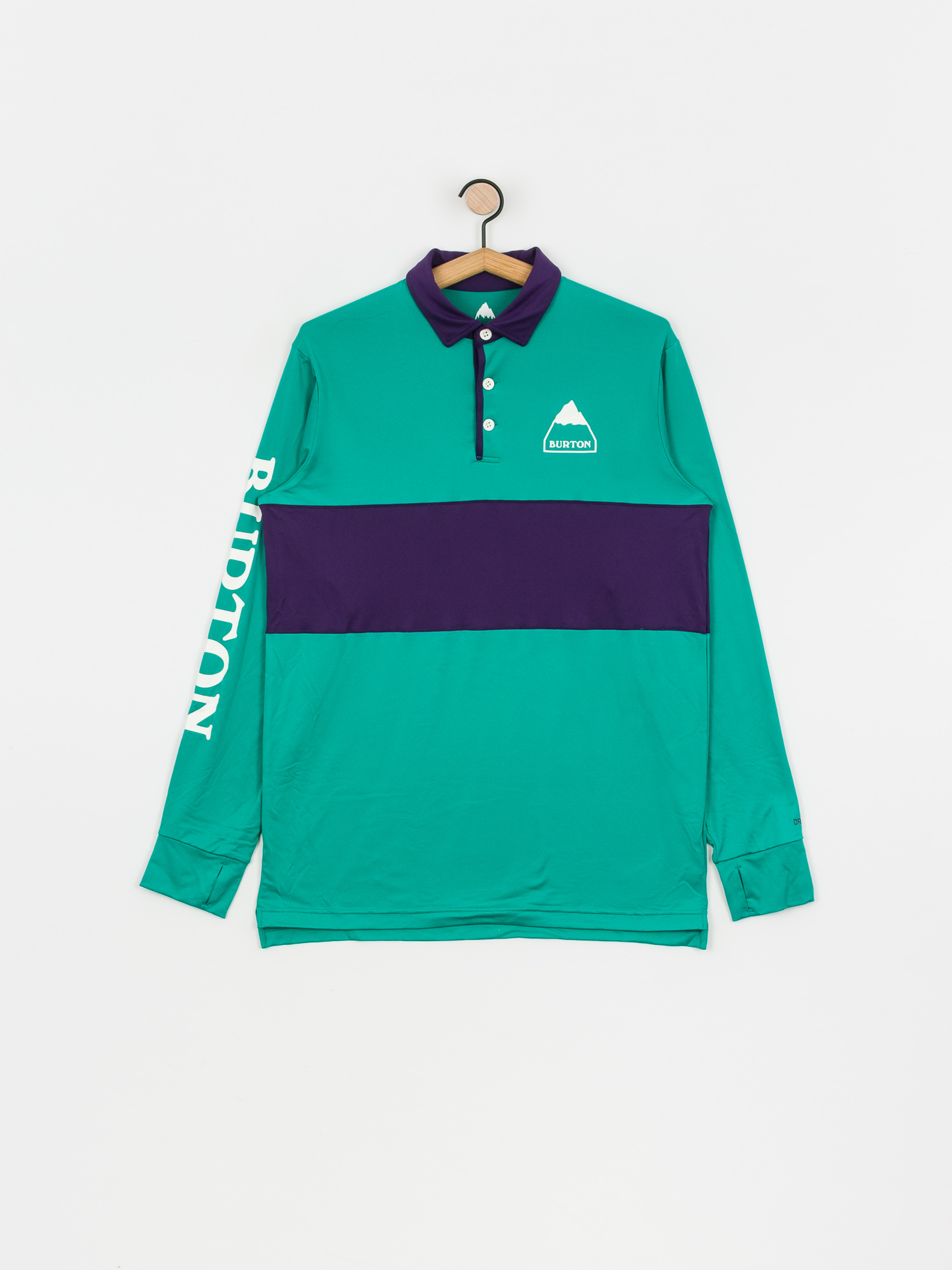 Męski Longsleeve aktywny Burton Midweight Rugby (dynasty green/parachute purple)