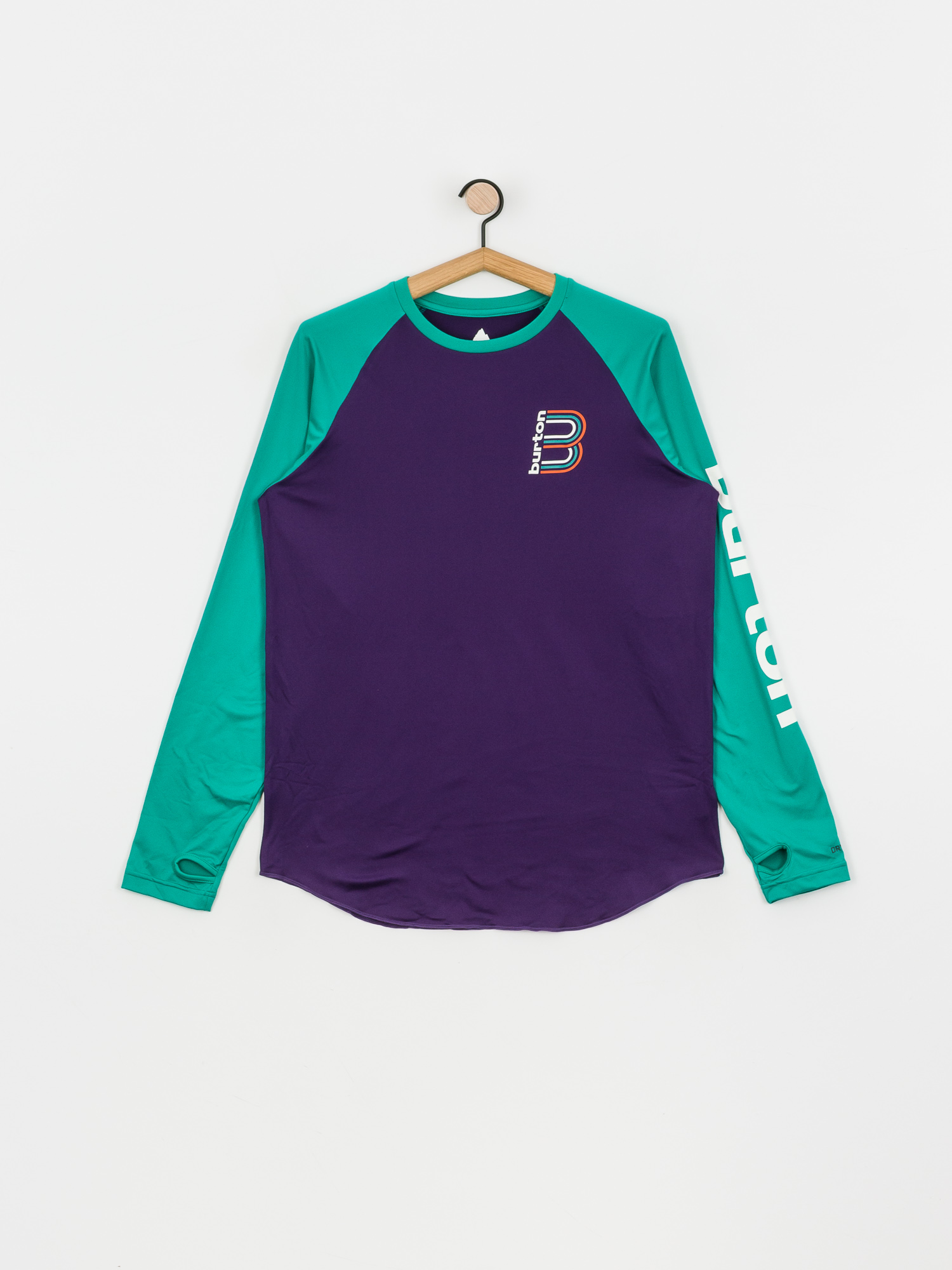 Męski Longsleeve aktywny Burton Roadie Base Layer Tech (parachute purple/dynasty green)